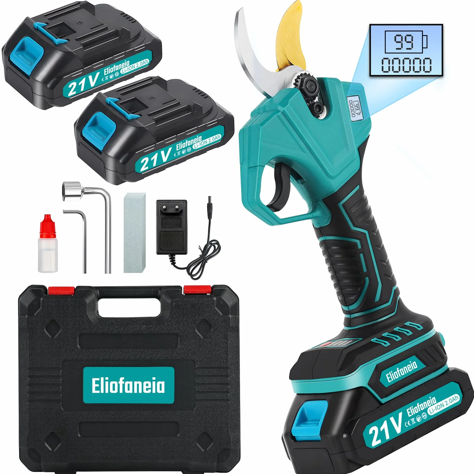 Nożyce do gałęzi 21V 30mm 2x2000mAh bezszczotkowe LCD
