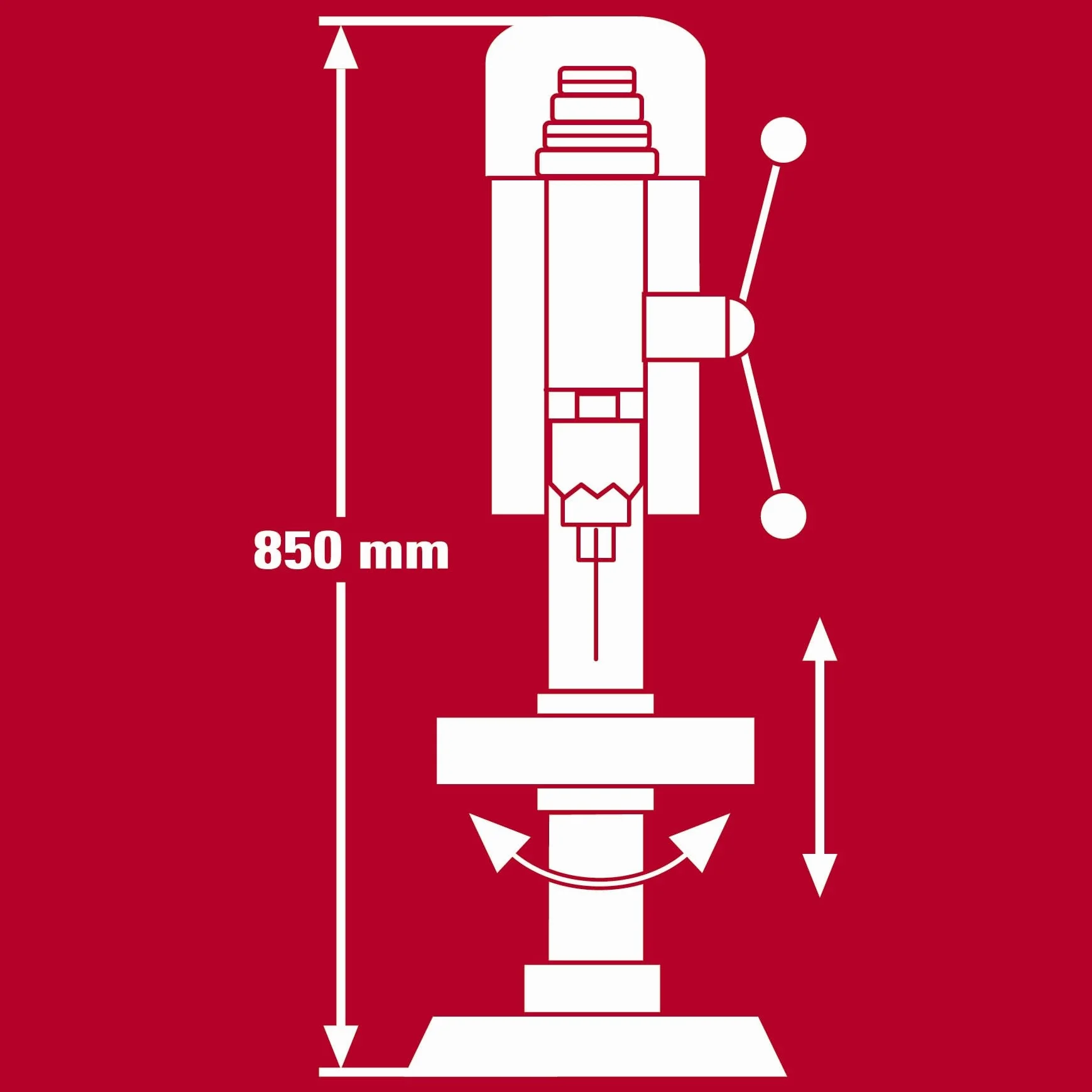 Einhell wiertarka kolumnowa TC-BD 630/1 (630 W, maks. głębokość wiercenia 60 mm, regulowany ogranicznik głębokości, maks. średnica wiertła 16 mm)