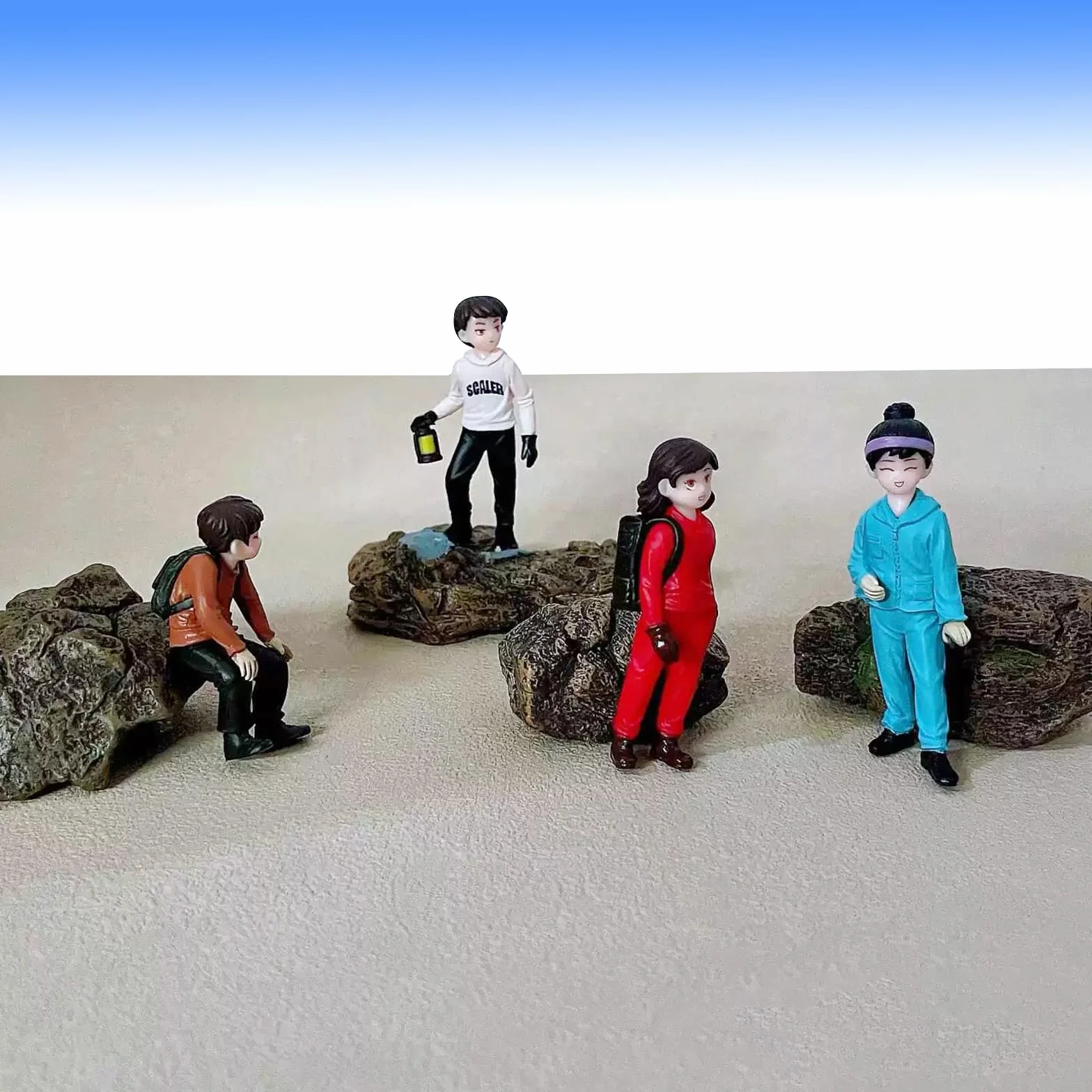 Cayway 8 sztuk mini dekoracji ogrodowych, sztuczny pień drzewa, miniaturowe ozdoby kamienne