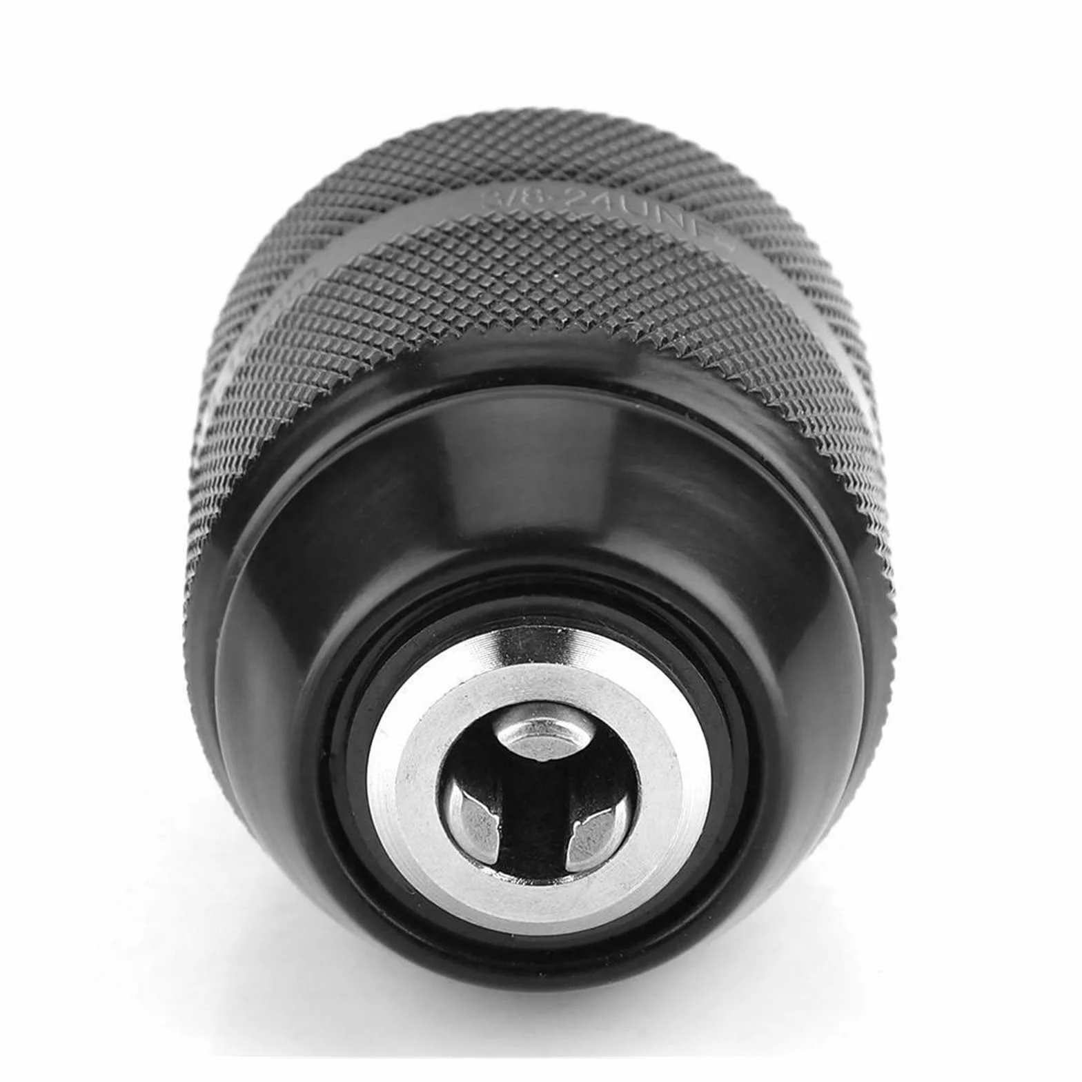 0.8mm-10mm bezkluczowy uchwyt wiertarski 3/8-24UNF uchwyt samozaciskowy do ręcznej wiertarki elektrycznej pasuje do adaptera żeńskiego SDS
