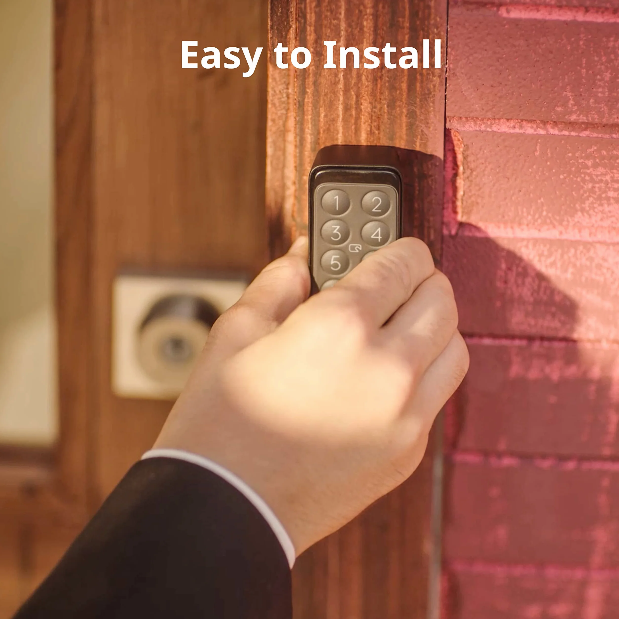 SwitchBot Smart Keypad Touch do SwitchBot Lock, bezkluczykowy dostęp przez odcisk palca, wodoodporny IP65, obsługuje wirtualne hasła dla bezpieczeństwa w domu