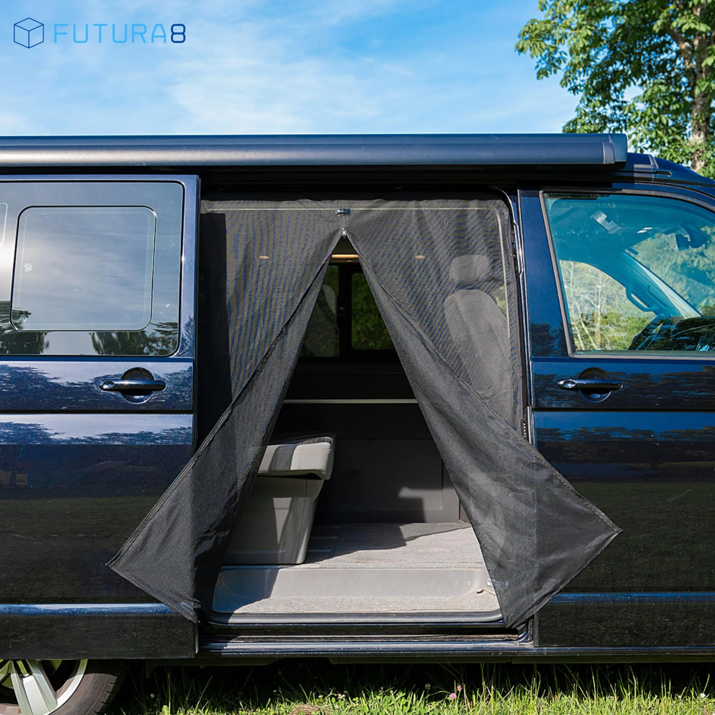 Moskitiera magnetyczna do vana futura8, pasuje do vw T4,T5,T6 - Vito, Tourneo, Duncan, siatka nylonowa, ochrona przed owadami, łatwy montaż