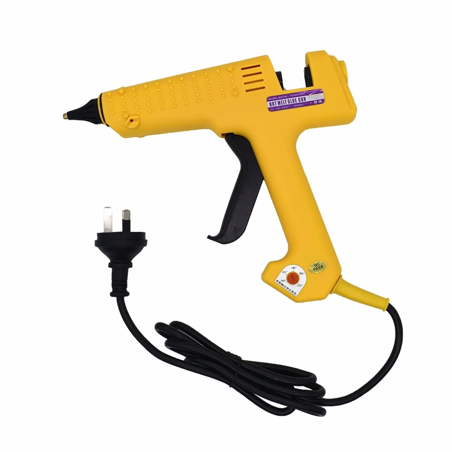 Pistolet do Kleju, 250W profesjonalny pistolet do klejenia na gorąco z zestawem narzędzi dysza z czystej miedzi regulowana temperatura wysokie zużycie energii 11mm klej w sztyfcie(SET-2,TYPE_250W)