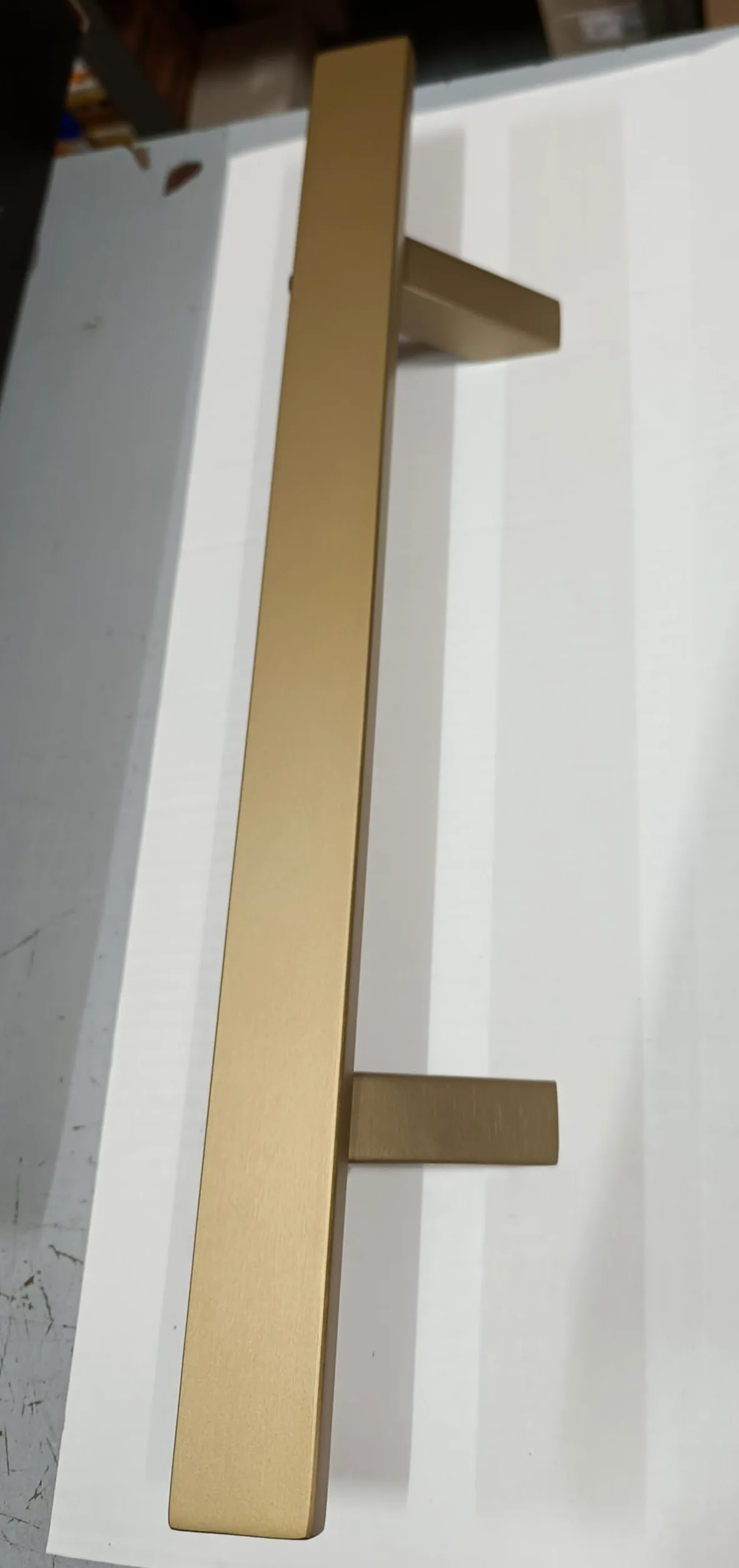 Generico Klamka OREGON Skośny model GOLD MATOWY - do drzwi wewnętrznych, drzwi przesuwnych, szklanych drzwi, drzwi sklepowych