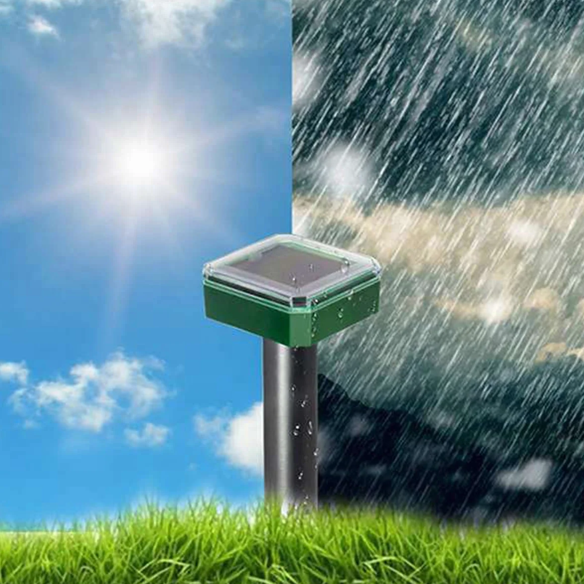 12 Packs Outdoor Solar Ultrasonic Vibration Repeller Snake Repeller Mole Electronic Snake Repeller for Yard Farm