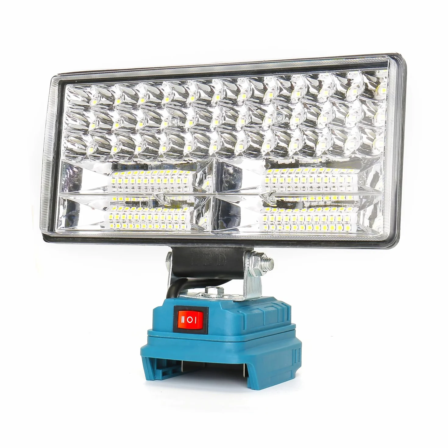Akumulatorowa lampa do Makita 18 V, 100 W, 8000 lm, bezprzewodowa, 8 cali, akumulatorowy reflektor budowlany z 2 ładowaniem USB, 2 ustawieniami jasności, przenośny reflektor LED (bez baterii)
