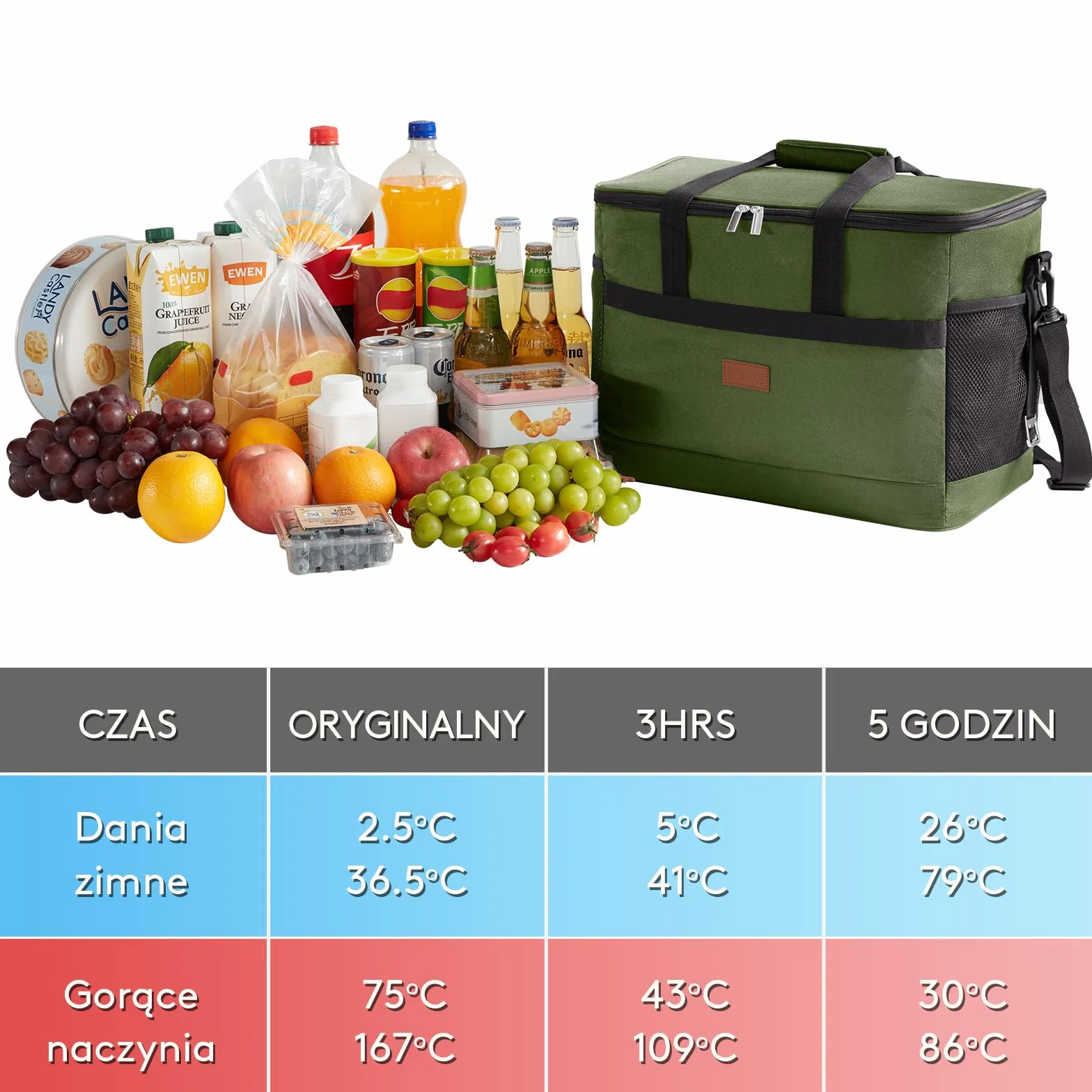 Lifewit Torba Termiczna Na Lunch, Torba Lunchowa Izolowana, Cooler Bag Składana i Izolowana Duża, Lunch Bag Dla Kobiet i Mężczyzn Praca Podróż Piknik