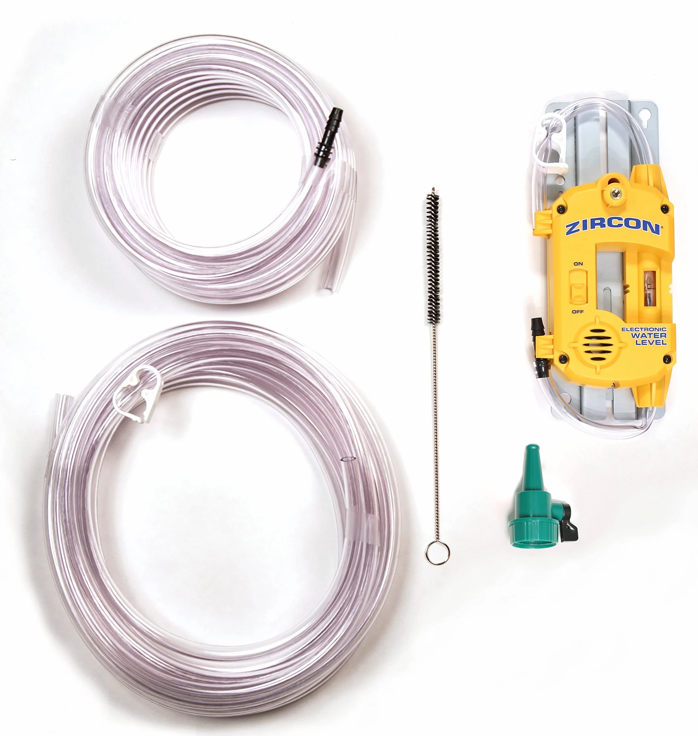 Zircon Elektroniczny zestaw do poziomowania wody 25 z wężem i akcesoriami, żółty