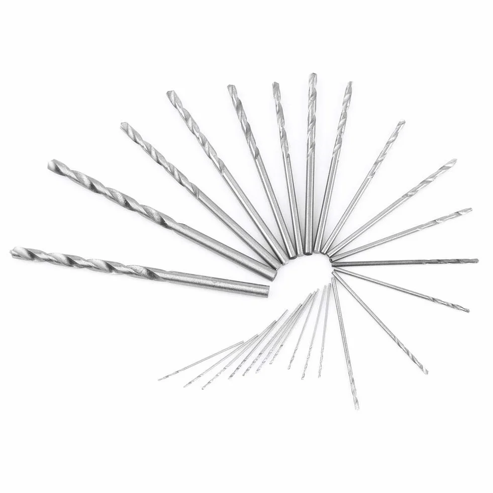 Wiertarka skrętna, 0,3-3,6 mm zakres chwytu, ręczna wiertarka spiralna z 25 wiertłami HSS, narzędzie do wiercenia drewna precyzyjne, imadło ręczne do produkcji artystycznej, prac rzemieślniczych, wiszącej biżuterii lub tworzenia pamiątek