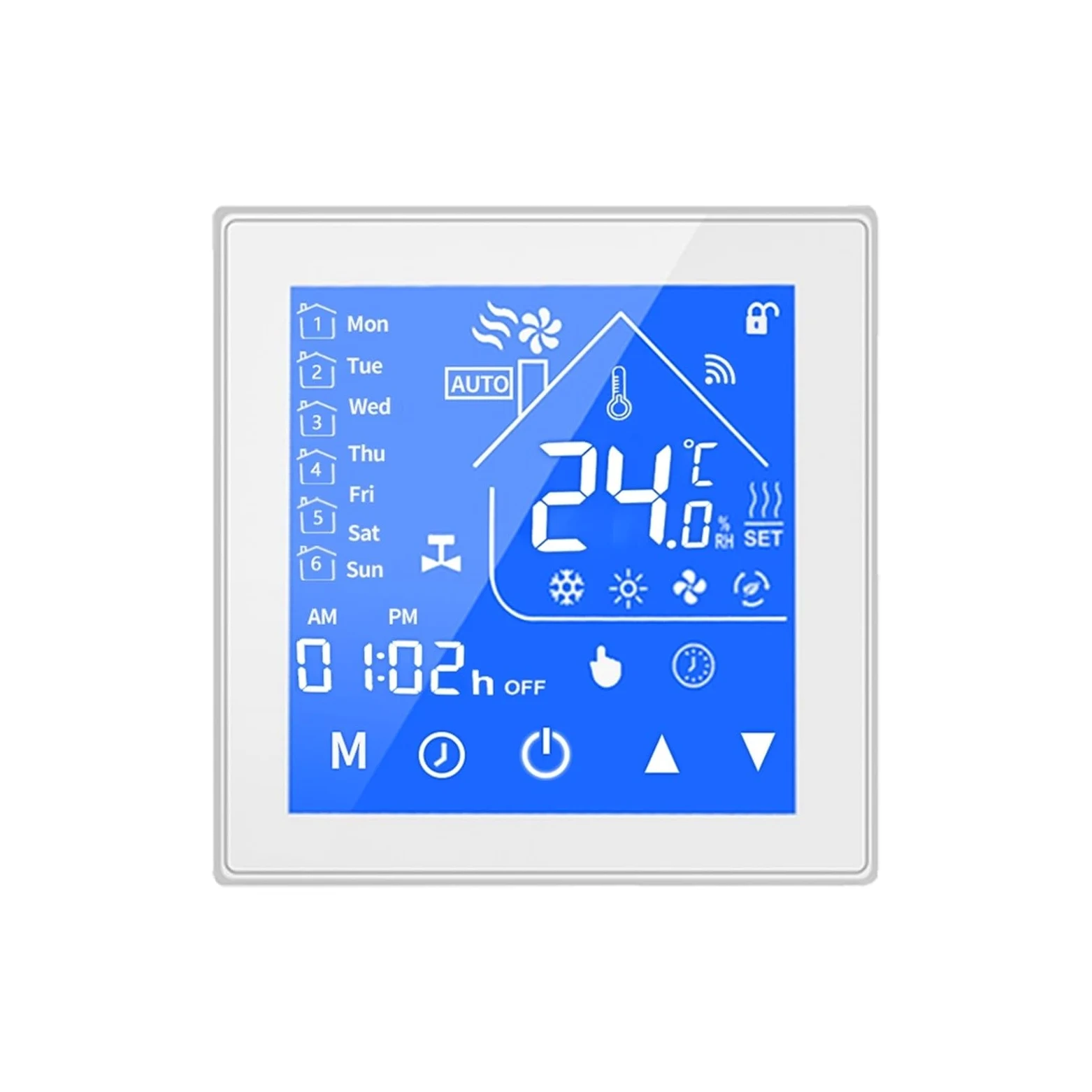 Inteligentny termostat, Termostat Tuya, ogrzewanie woda/kocioł gazowy elektryczny termostat podłogowy, regulator temperatury pokojowej(WiFi Water Heating)