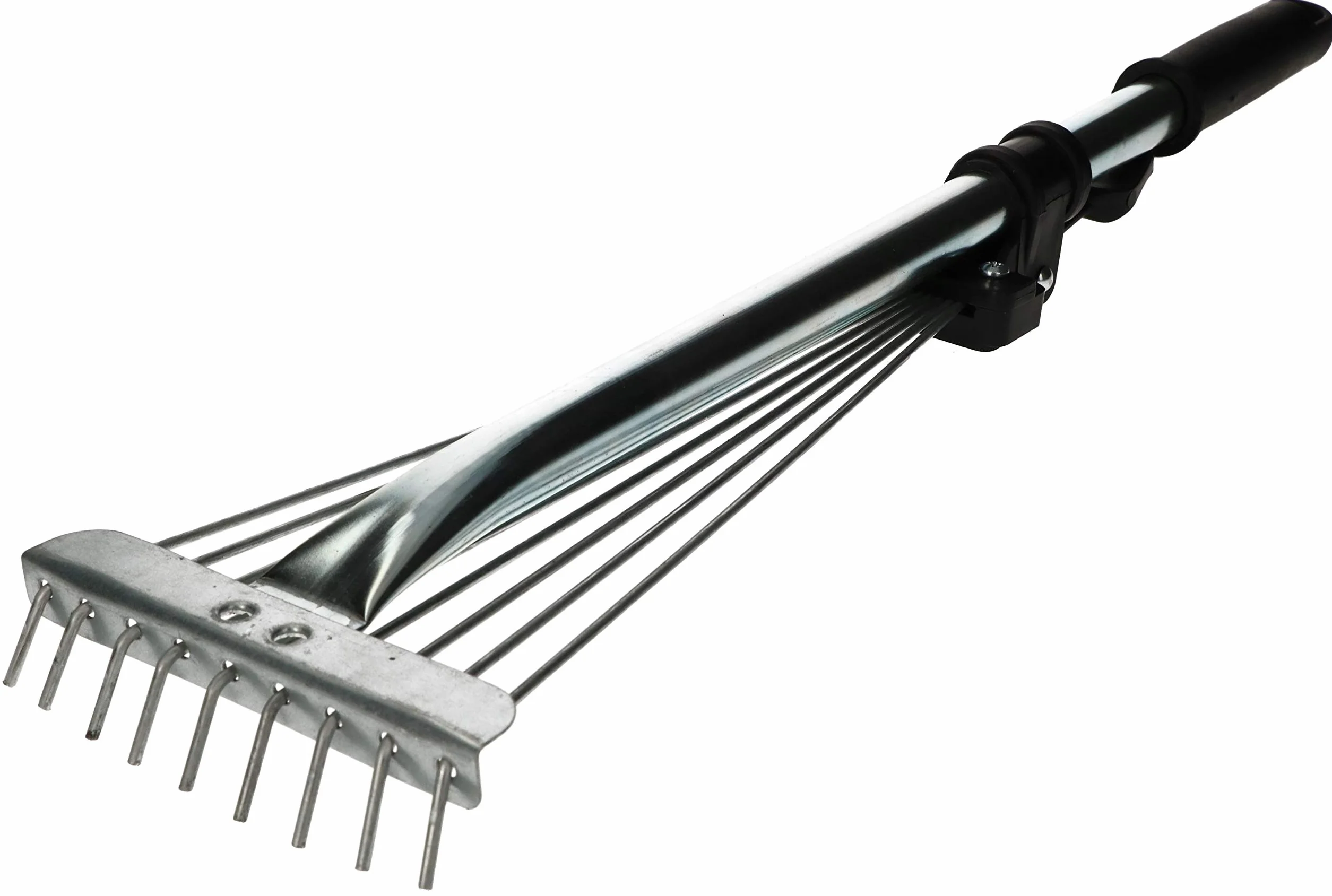 KOTARBAU Grabki Wachlarzowe Regulowane 20 cm 9 Zębów Metalowe Aluminiowy Trzonek Teleskopowy
