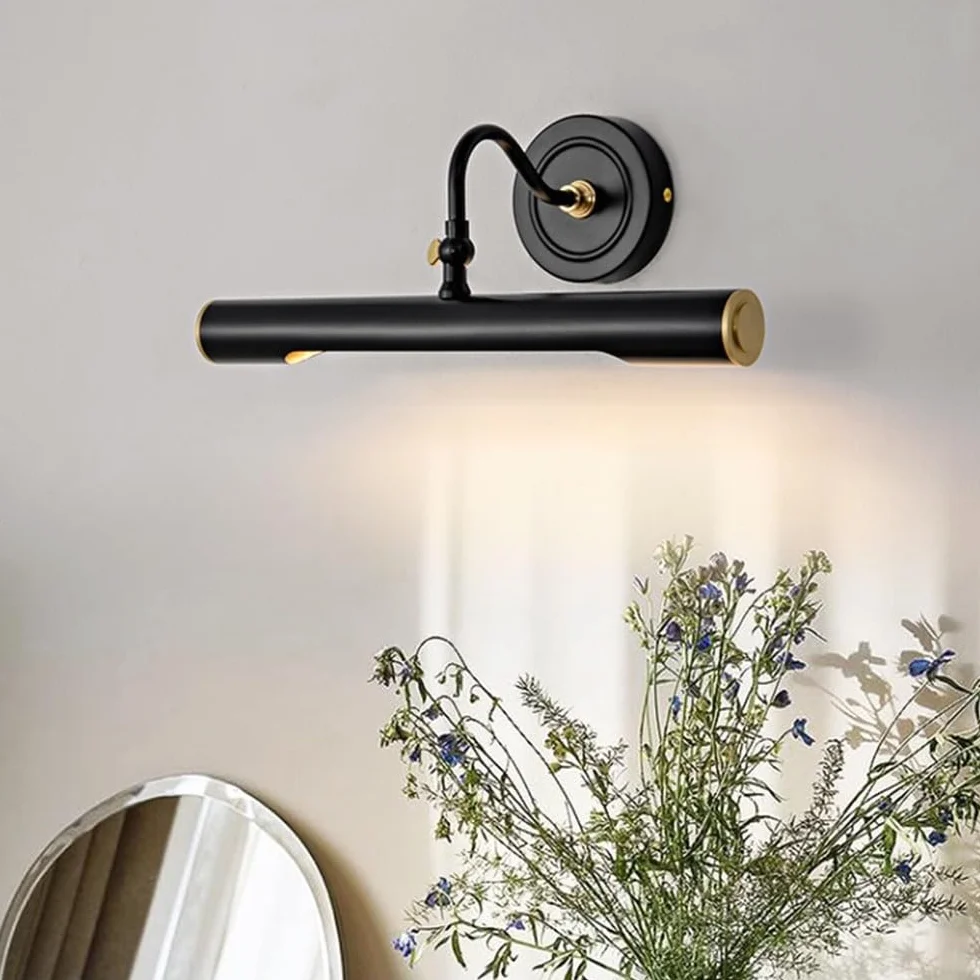 Retro metalowa lampa ścienna kinkiet czarny do sklepu galerii dekoracja artystyczna