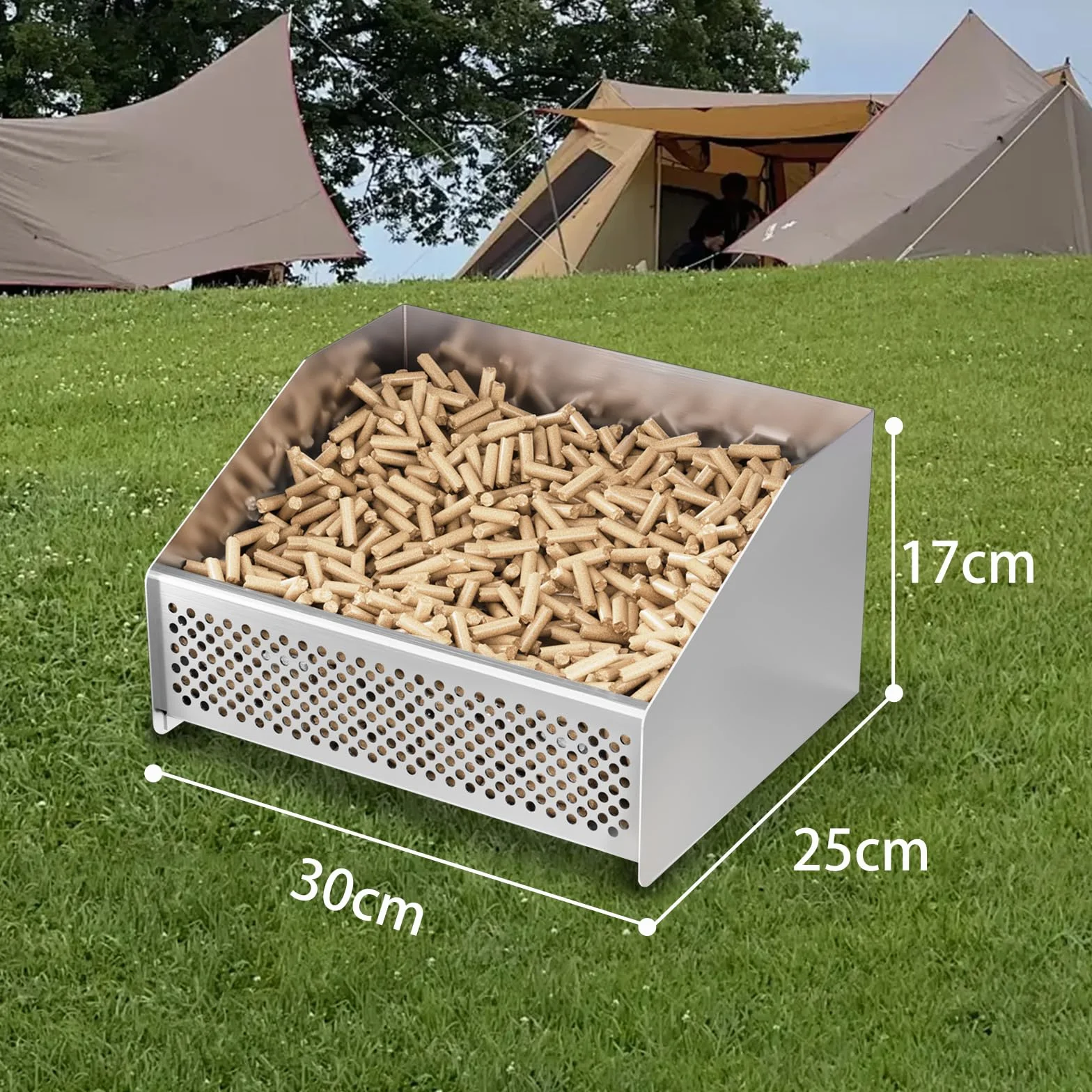 Kosz na pellet do pieca kominkowego, kosza na pellet, 30 x 25 x 17 cm, 2,3 kg, do pieca na drewno lub na kominek, kosz na pellet