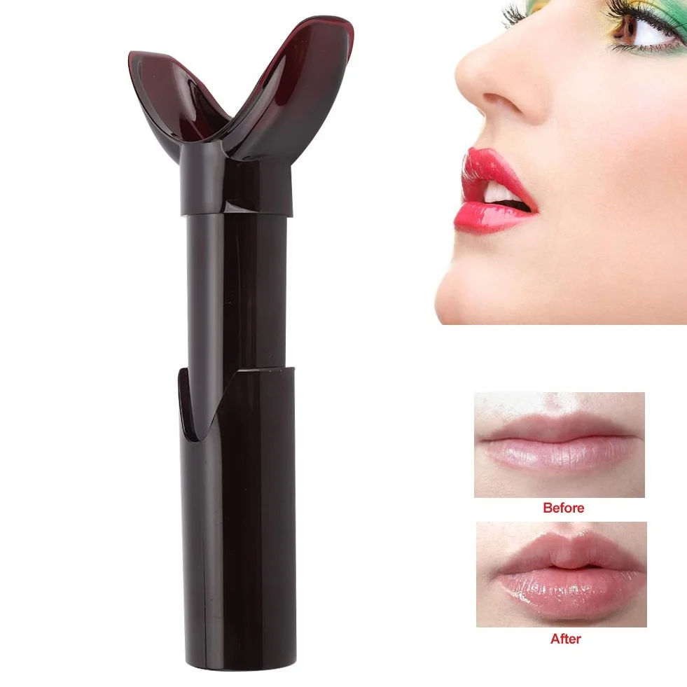Lip Enhancer Plumper Tool, Lip Plumper Ssanie Przenośny Wzmacniacz Ręczne Akcesoria do ulepszeń Narzędzie do Pielęgnacji Ust (Ciemno czerwony)