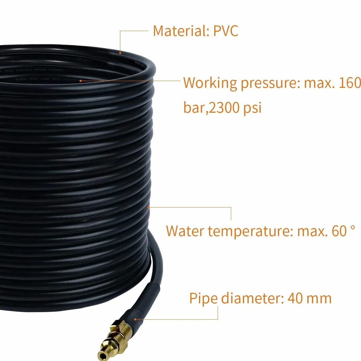 Wąż do myjki ciśnieniowej 160 BAR 2300 PSI do Karcher K1-K7 10 m