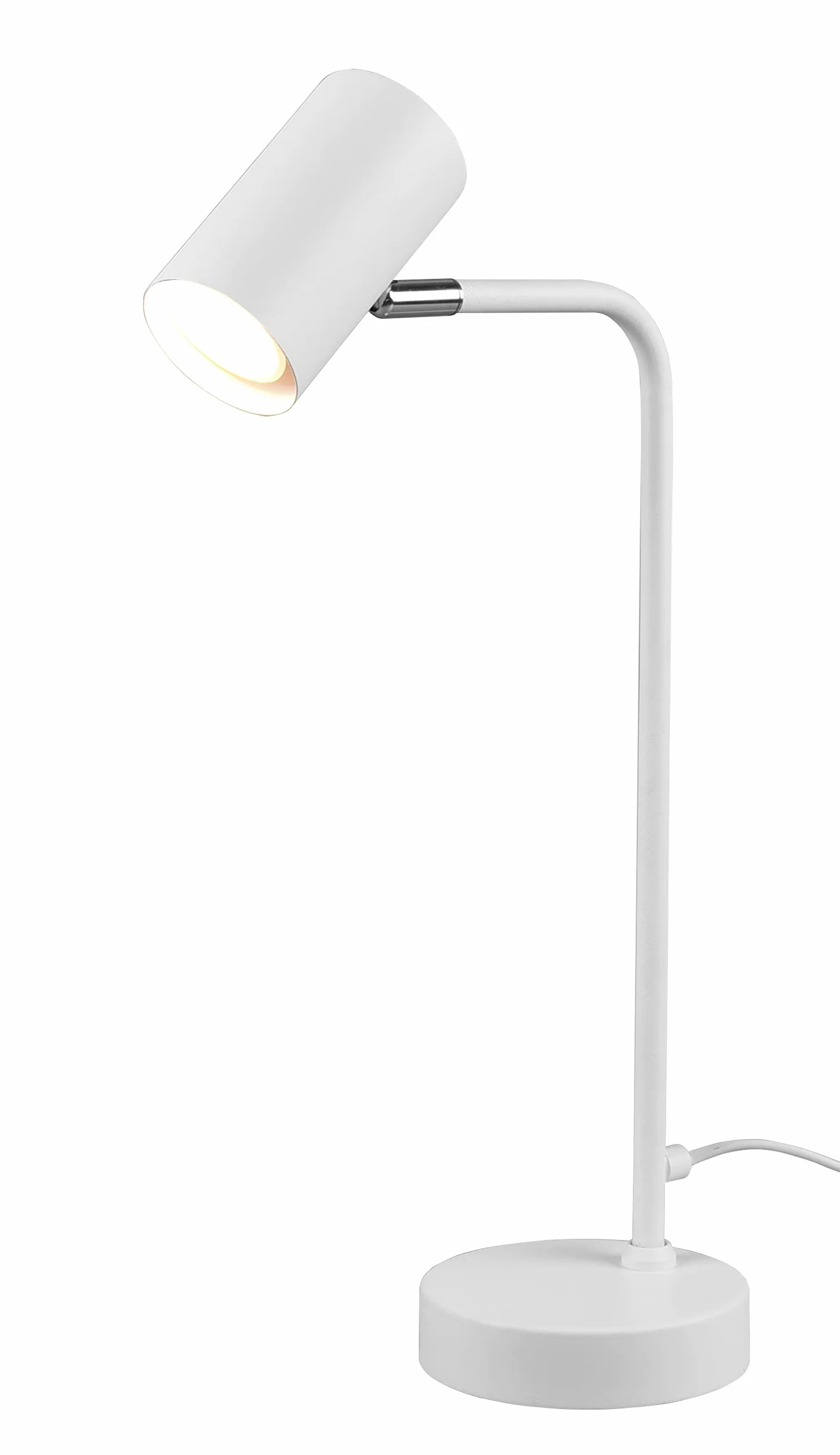 Trio, Lampa stołowa, Marley 1xGU10, max.5,0 W Korpus: Metal, biały matowy L: 12,0 cm, wys.: 45,0 cm, P:25,0 cm, IP20, bez oświetlenia