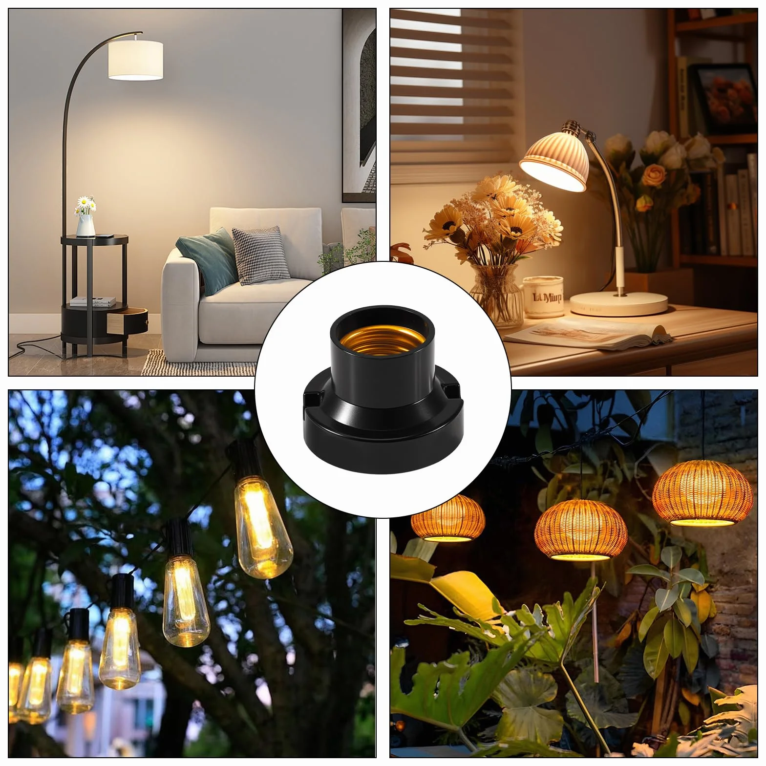 Joycabin 10 sztuk oprawek E27 do lamp w stylu vintage do przykręcenia żarówki oprawka do żarówek, lamp halogenowych