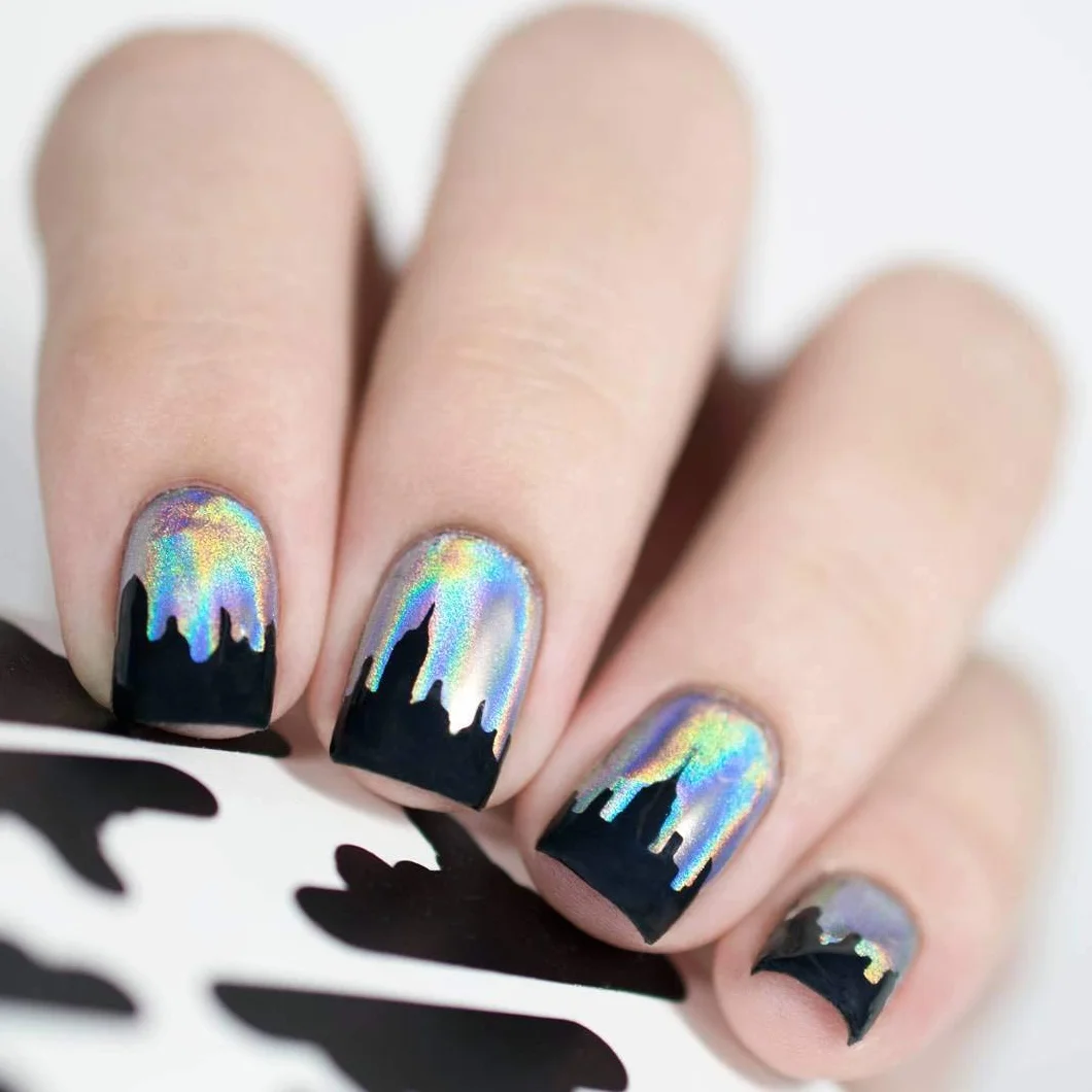 Whats Up Nails - Holographic Powder For Rainbow Unicorn Nails