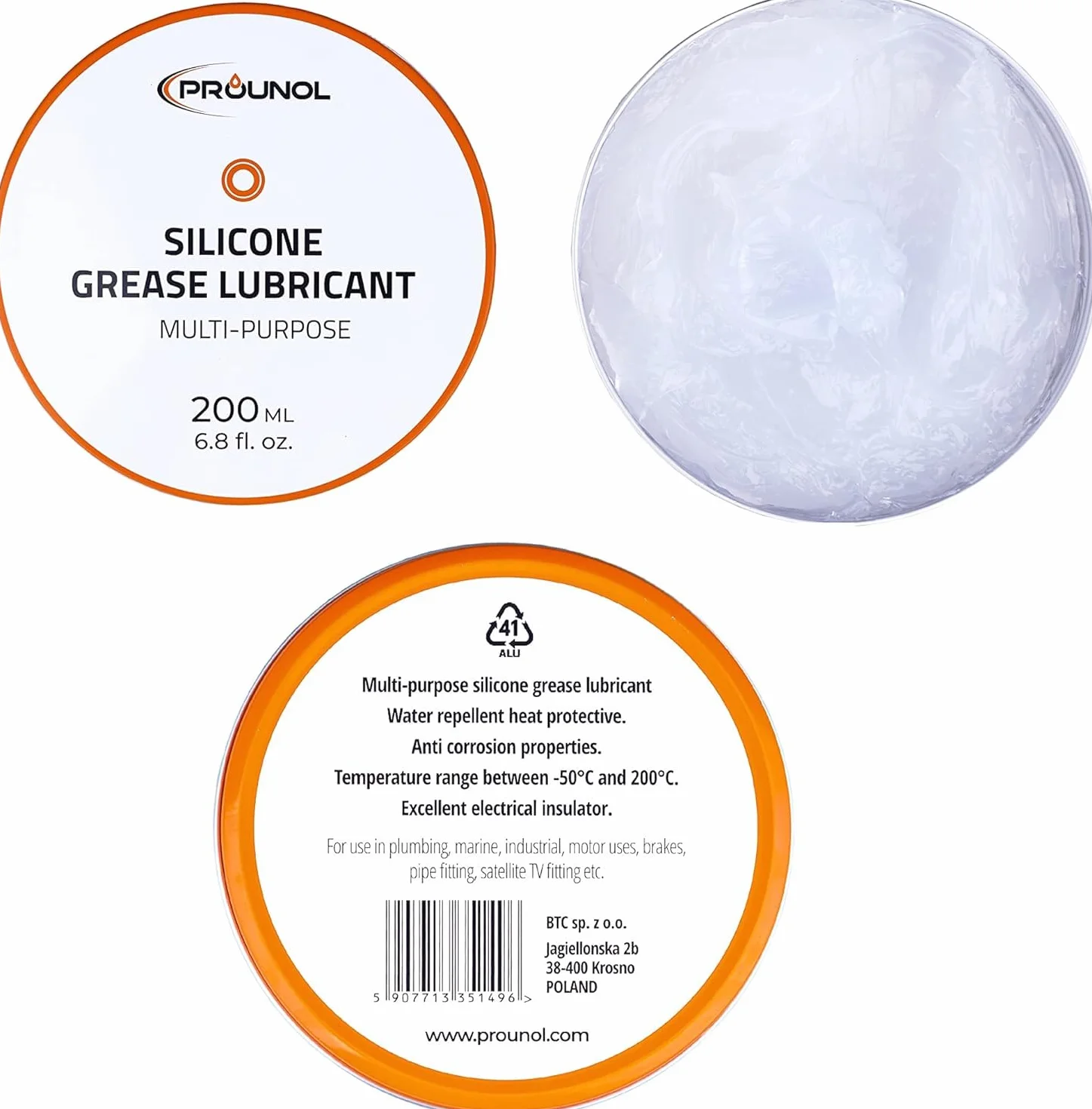 Prounol Smar Silikonowy 200ml - 100% Wodoodporny Smar Uszczelniający