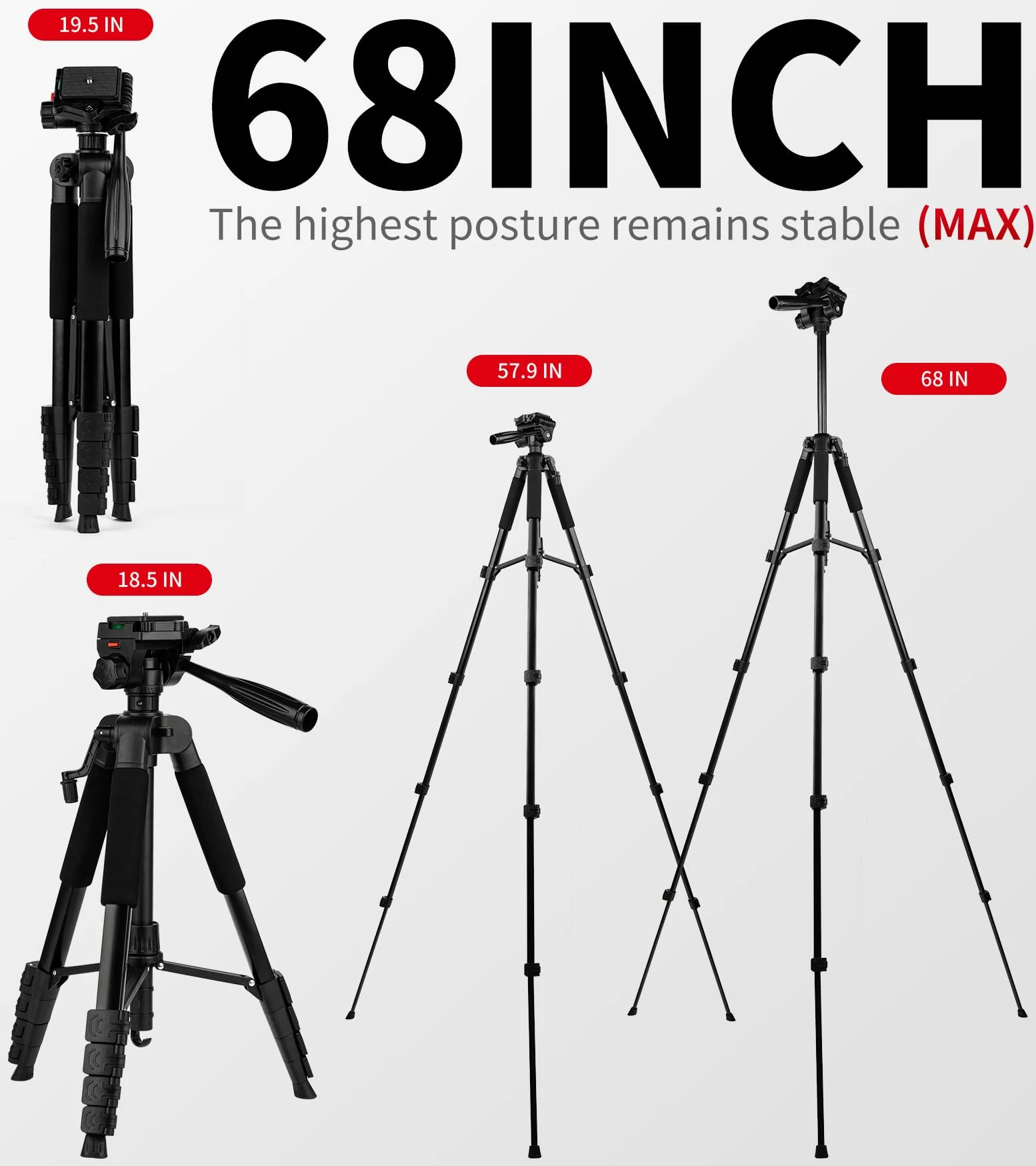 Lekki statyw do aparatu 162.6 cm