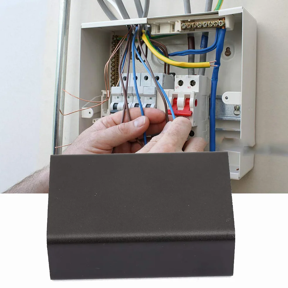 23 * 44 * 65 mm matowy czarny aluminiowy pudełko trwałe typ dzielony aluminiowa obudowa chłodzenie DIY elektroniczna obudowa projektowa obudowa elektroniczna płyta obwodu