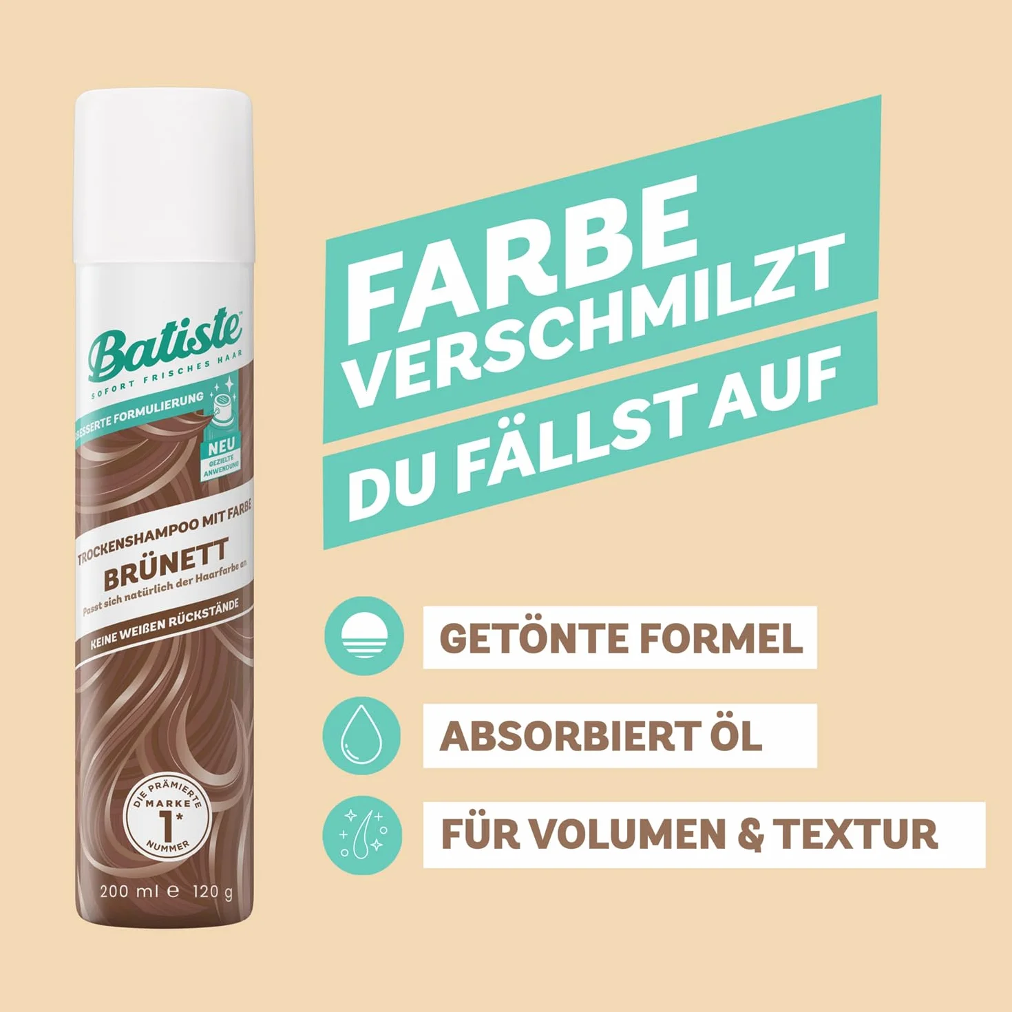 Batiste Medium Brown & Brunette Suchy szampon