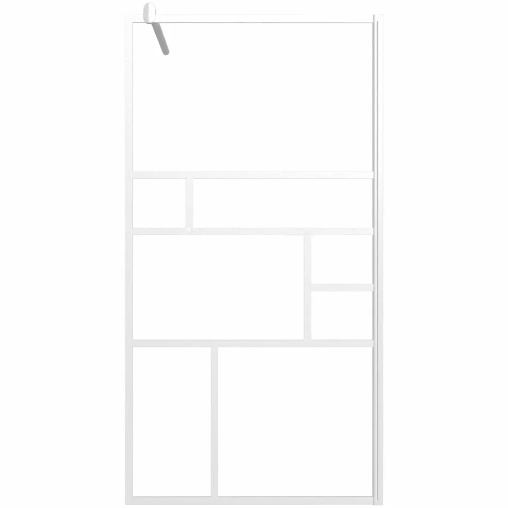 Fengshui Ścianka prysznicowa Walk-In 115 x 195 cm szkło przezroczyste ESG | Szkło bezpieczne 5 mm, aluminiowa rama, regulowany profil, łatwy w pielęgnacji, elastyczny drążek podporowy