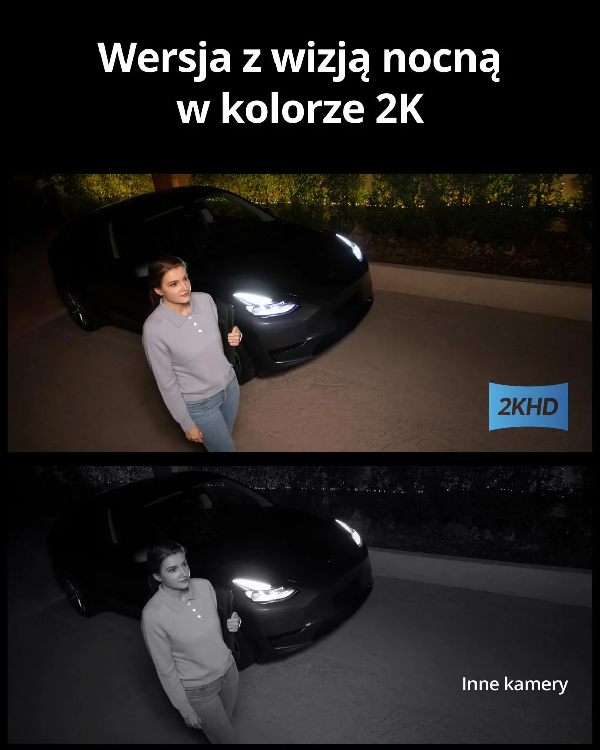 eufy Security Przewodowa lampa ścienna z kamerą S100, zewnętrzna kamera bezpieczeństwa, kamera 2K ze światłem 1200 lumenów, kolorowy noktowizor, oświetlenie aktywowane ruchem, bez miesięcznych opłat