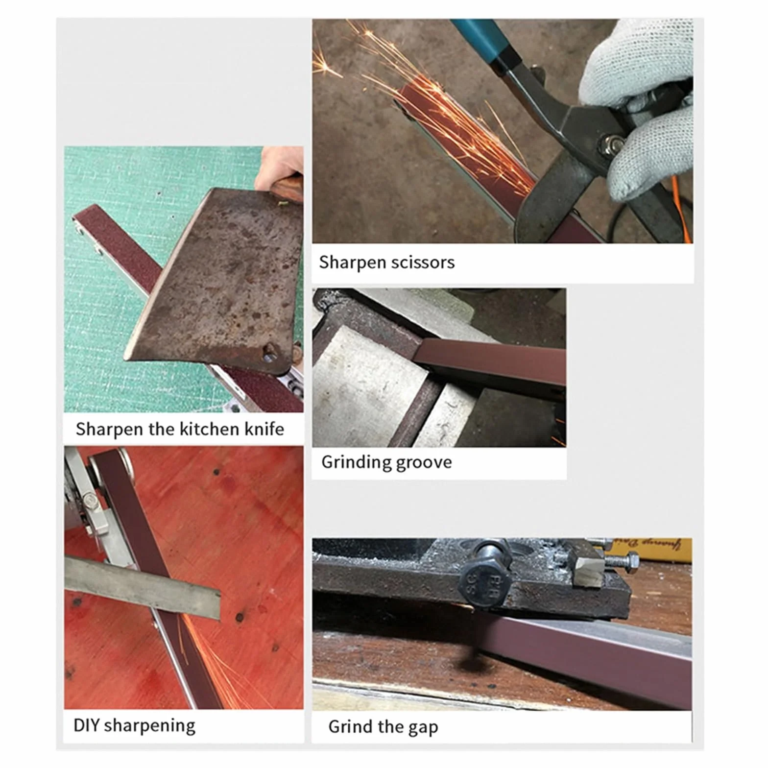 Szlifierka polerska Elektryczna szlifierka taśmowa szlifierka kątowa Mini DIY szlifowanie elektryczne szlifierka narzędzia 330x10MM pasy ścierne Potężna moc(795 and Power)
