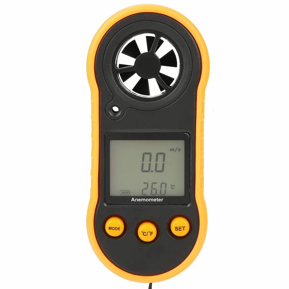 Cyfrowy anemometr ręczny GM818 LCD do pomiaru prędkości powietrza