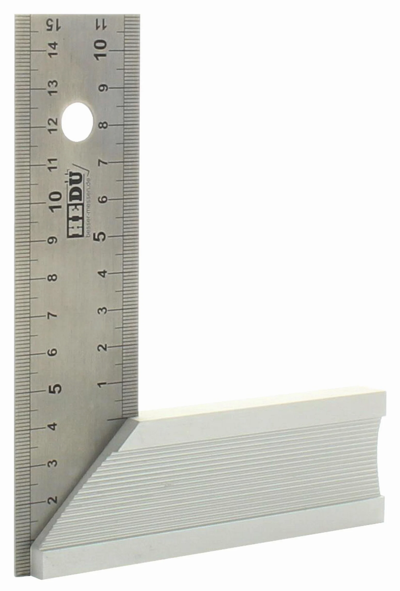 Kątownik stolarski z ogranicznikiem, kąt nachylenia 45°, narzędzie kątowe proste, 150 x 40 x 1 mm