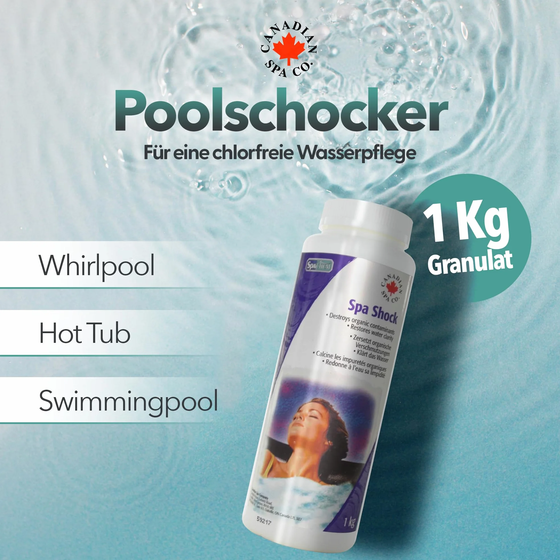 CANADIAN SPA CO. Pool shocker 1 kg granulki z aktywnym tlenem do basenu