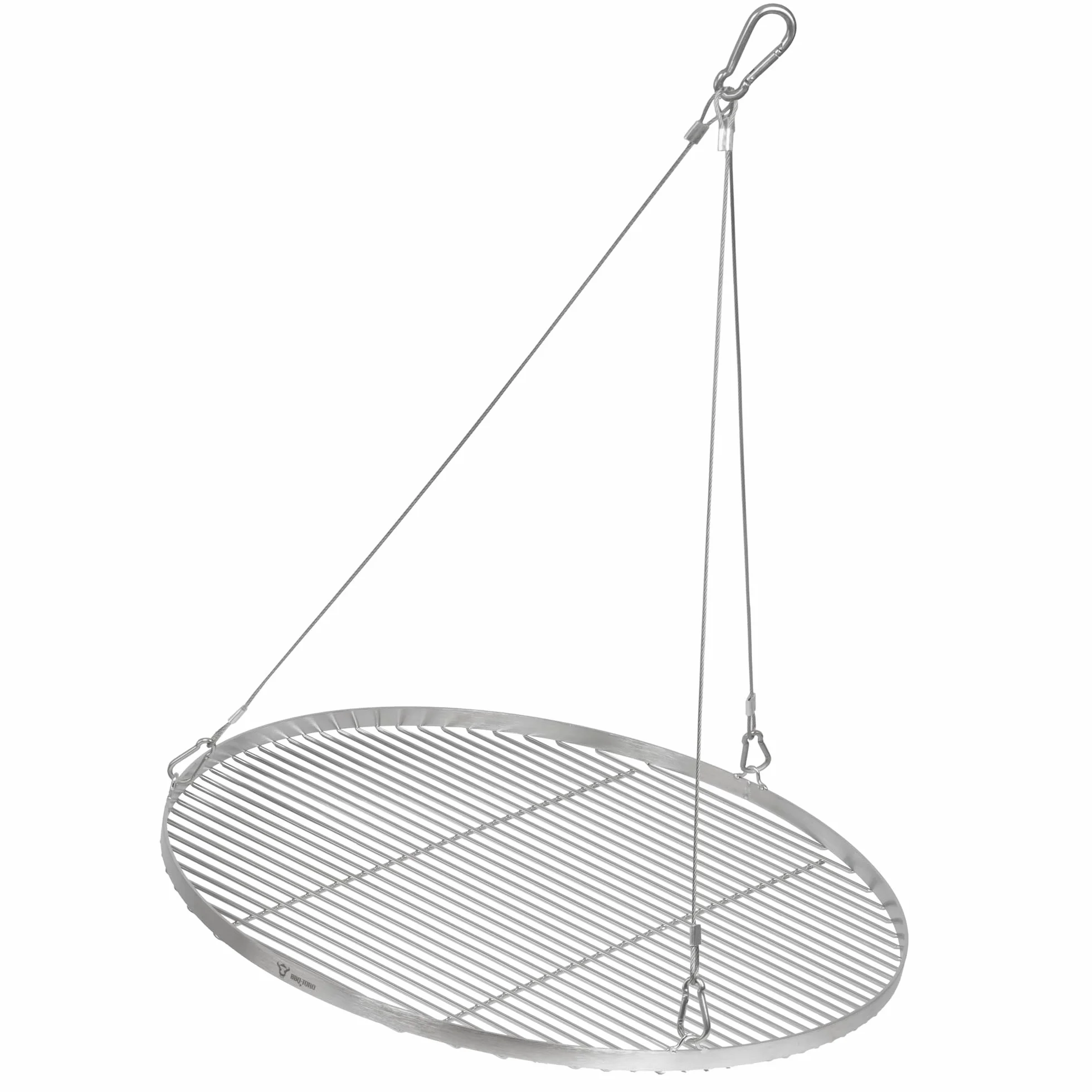 BBQ-Toro Okrągły ruszt ze stali nierdzewnej Ø 70 cm Wiszący z zawieszeniem na linie do grilla trójnogiego