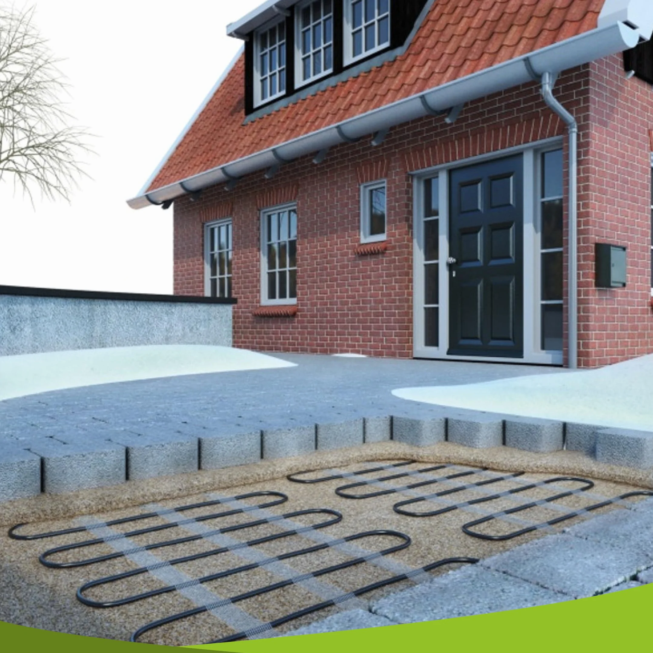 Mi-Heat Ogrzewanie na wolnym powietrzu 300 W/m² 1 m² 0,5 x 2,0 m mata grzewcza *
