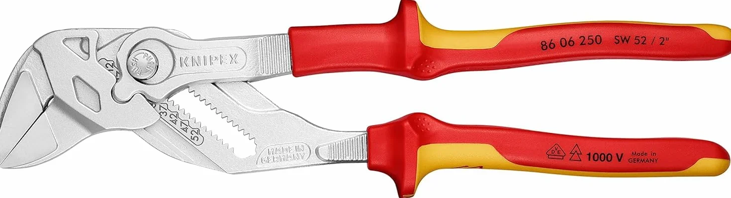 KNIPEX Szczypce-klucz szczypce i klucz w jednym narzędziu chromowany z wielokomponentowymi osłonkami, izolowane wg VDE 250 mm, 86 06 250