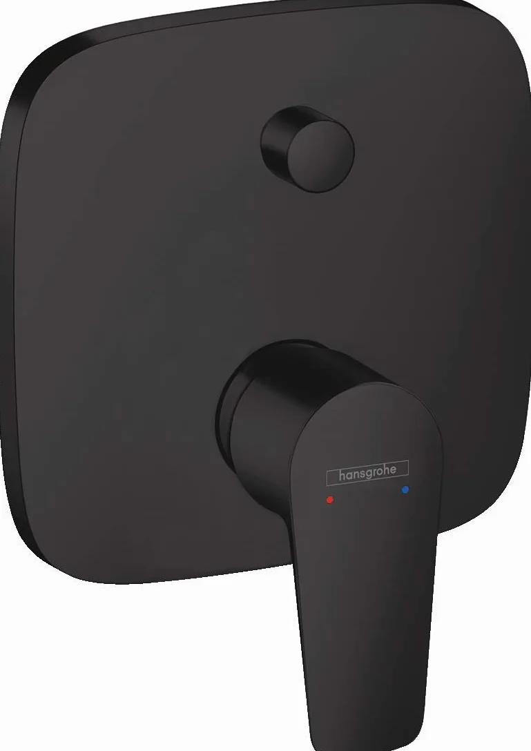 hansgrohe Talis E Jednouchwytowa bateria wannowa, montaż podtynkowy, element zewnętrzny czarny matowy, 71745670