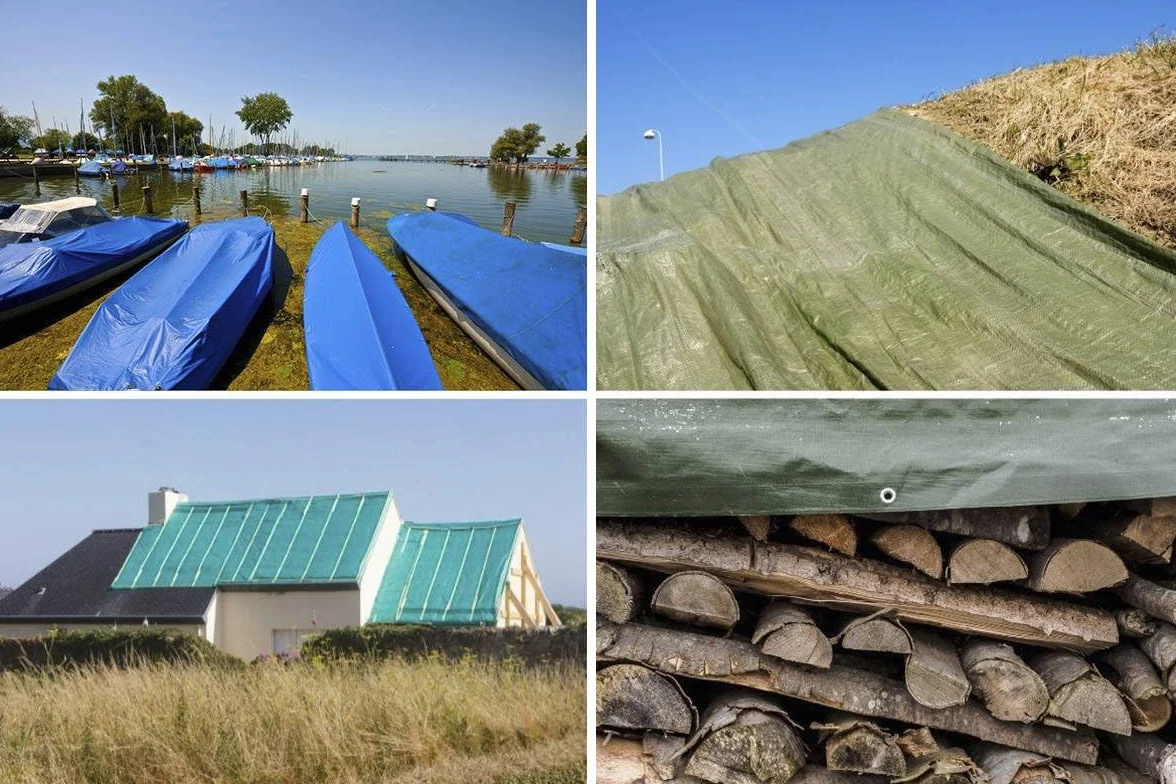 Plandeka Plandeki 4X8 Niebieska Wzmacniana Okrycie