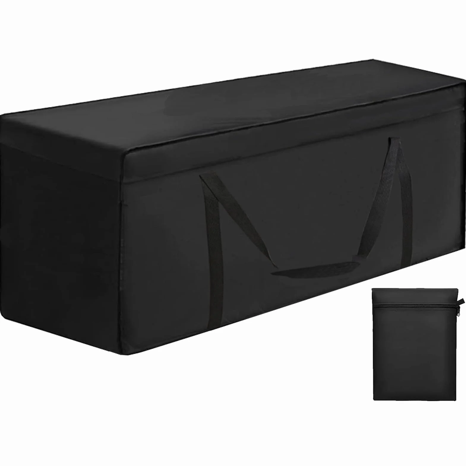 Torba do przechowywania poduszek ogrodowych wodoszczelna Oxford 175x55x75 cm czarna