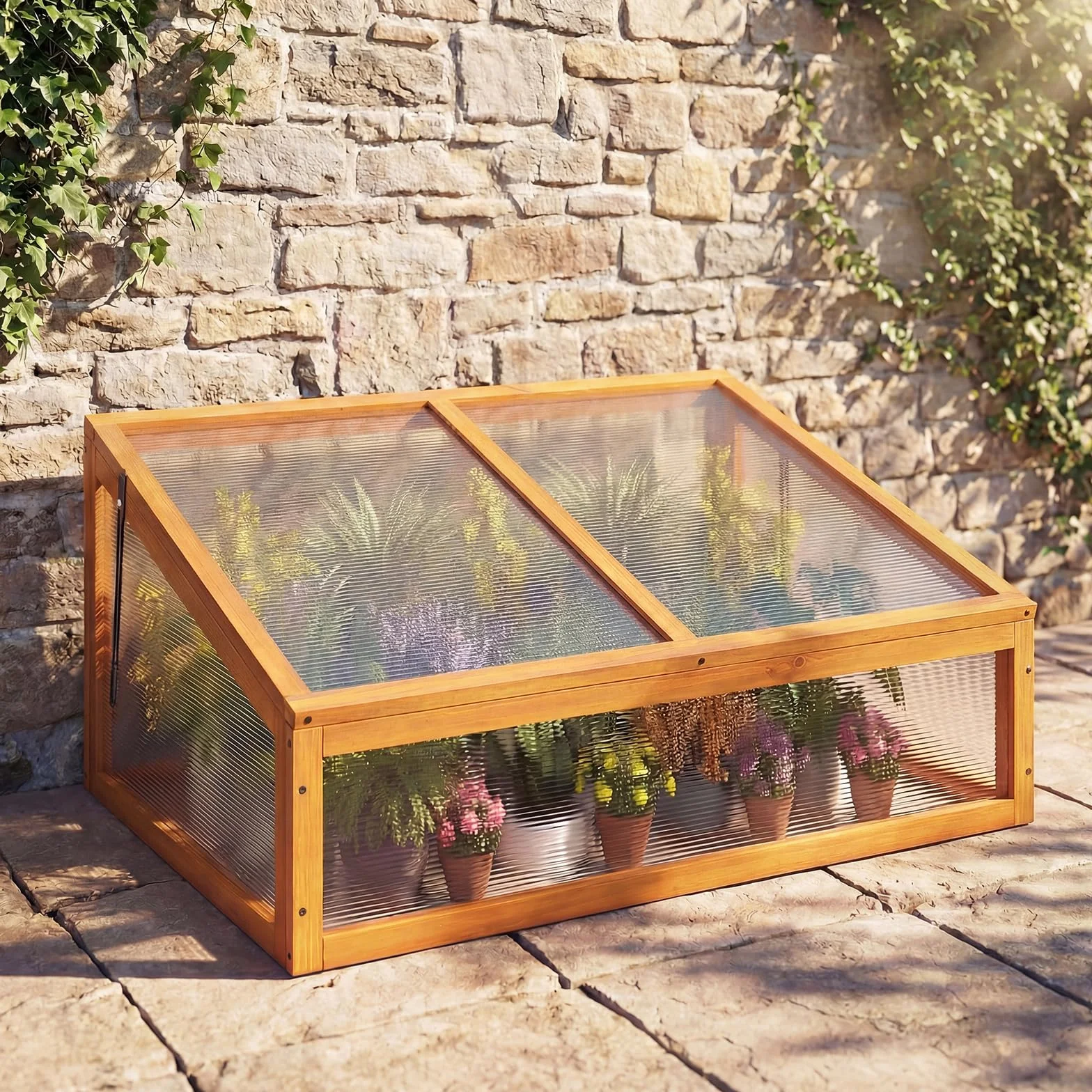 COSTWAY mini szklarnia nakładka do inspektu 94 x 63 x 40 cm pomarańczowa
