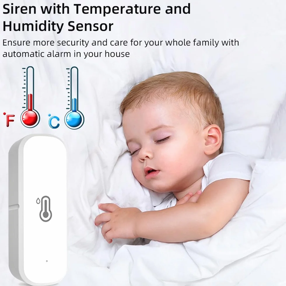 ZigBee czujnik wilgotności powietrza i temperatury, inteligentny higrometr Smart Home