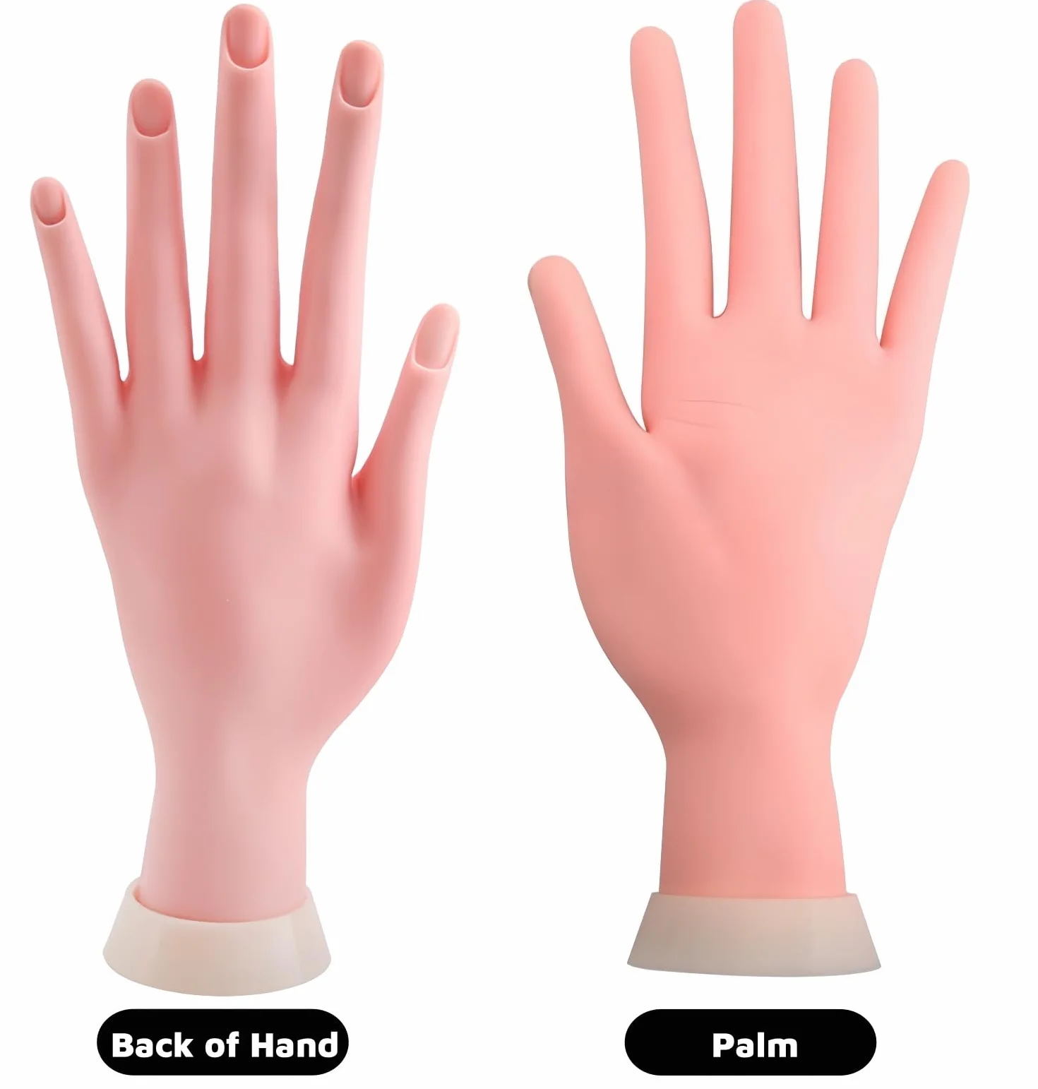 Kiuiom Manicure, ćwiczenia rąk i palców, do treningu paznokci, silikonowa dłoń do ćwiczeń, elastyczna silikonowa ręka do ćwiczeń, model z palcami treningowymi