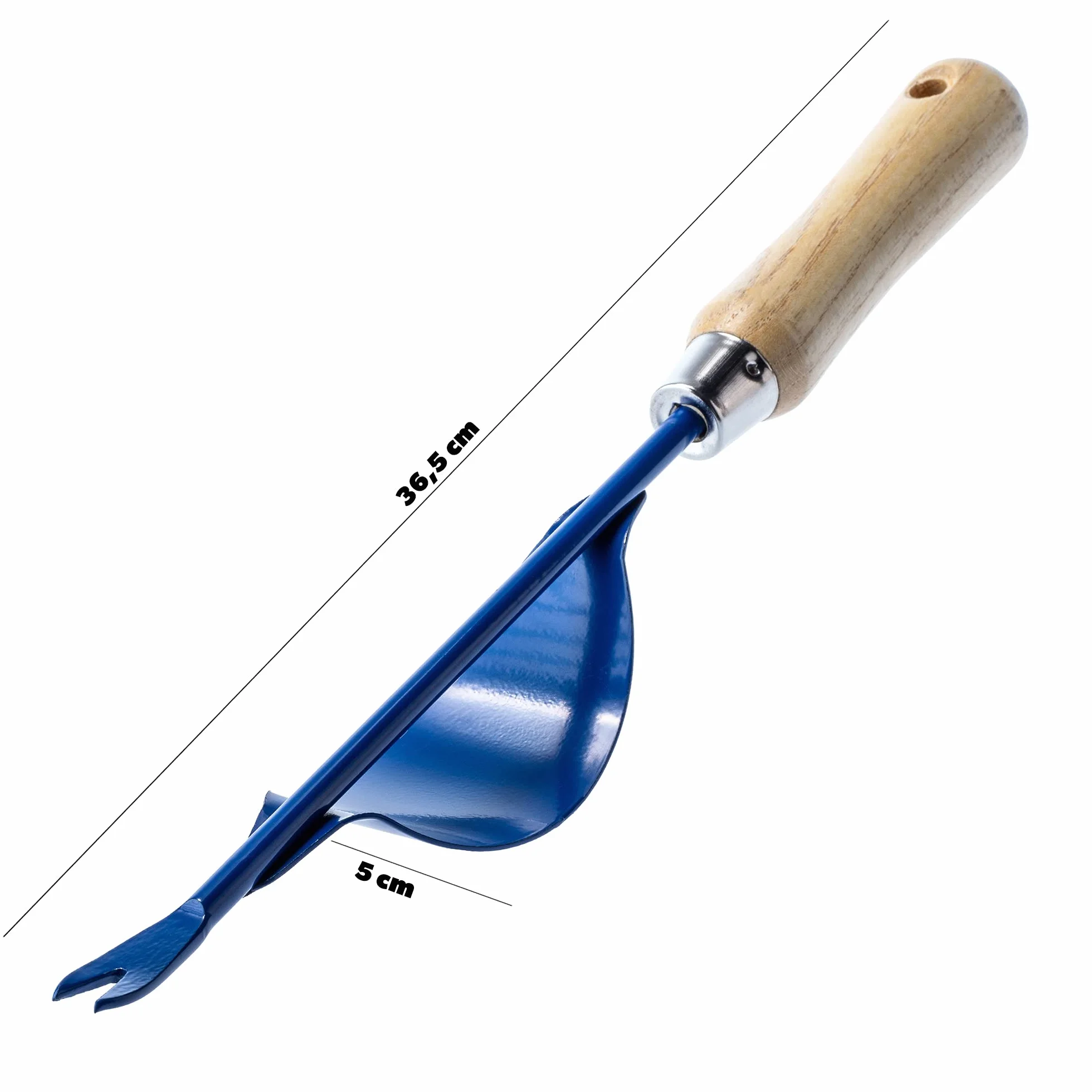 KADAX Ręczny Wyrywacz Chwastów ze Stali Nierdzewnej 36,5 cm Drewniany Uchwyt
