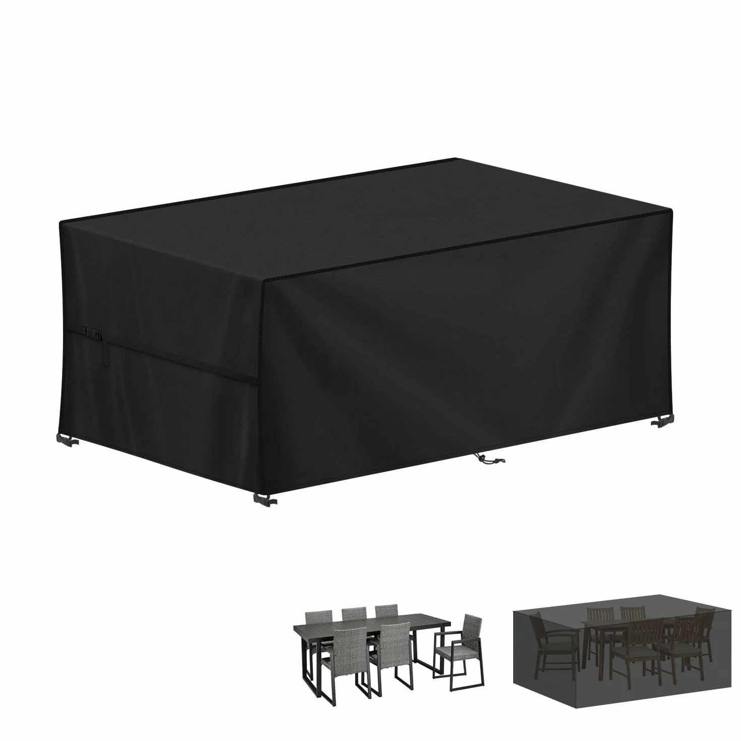 LAMUNI Pokrowiec na meble ogrodowe wodoodporna plandeka Oxford 420D 190x90x80