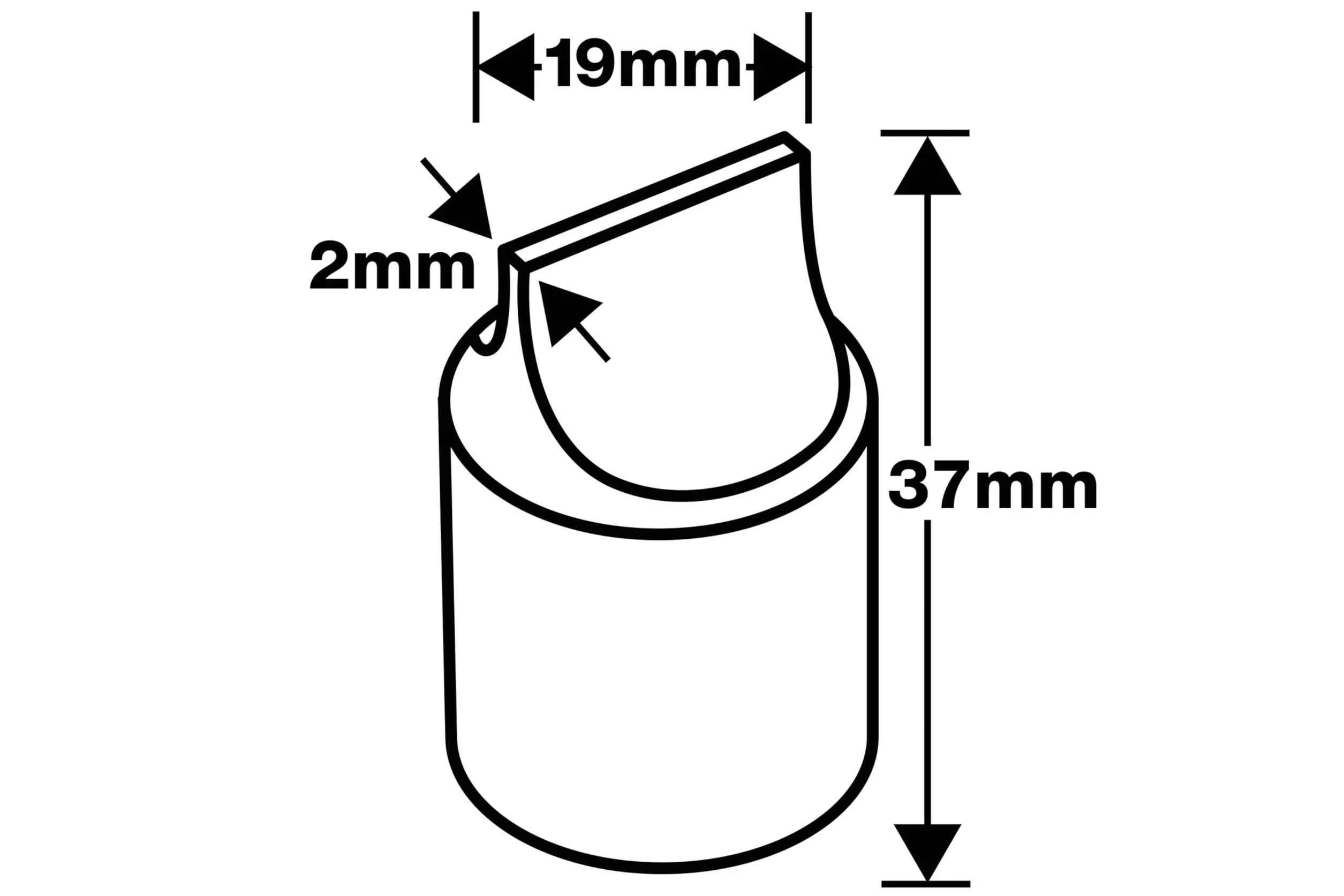 Laser 9118 Drag Link Socket - 19 mm Blade 1/2" D