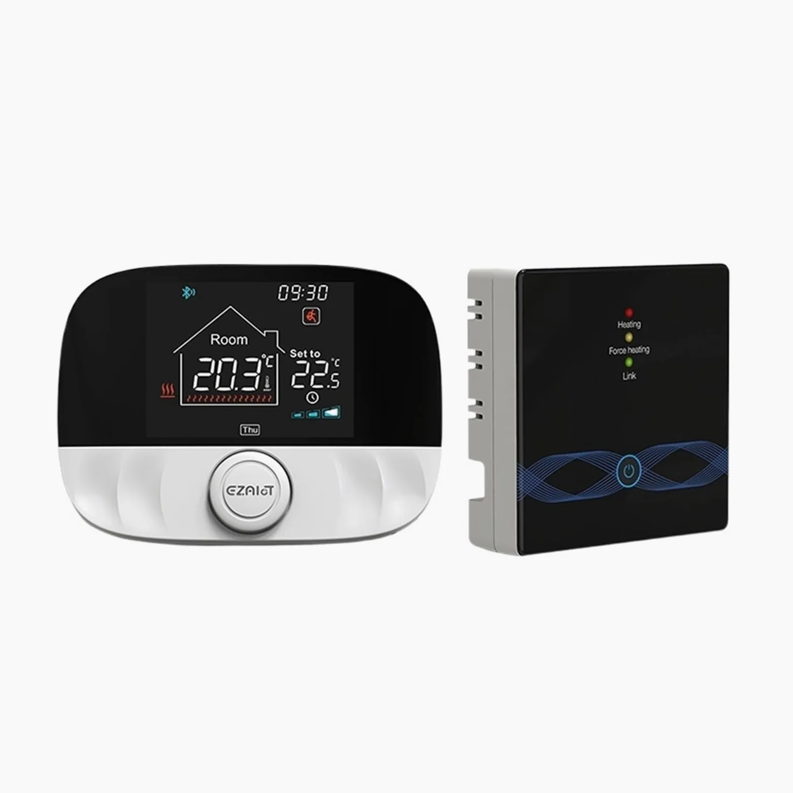 Inteligentny termostat, Inteligentny termostat Tuya, bezprzewodowy regulator temperatury do podgrzewania wody w kotle gazowym, termoregulator LCD Smart Home(White T9N)