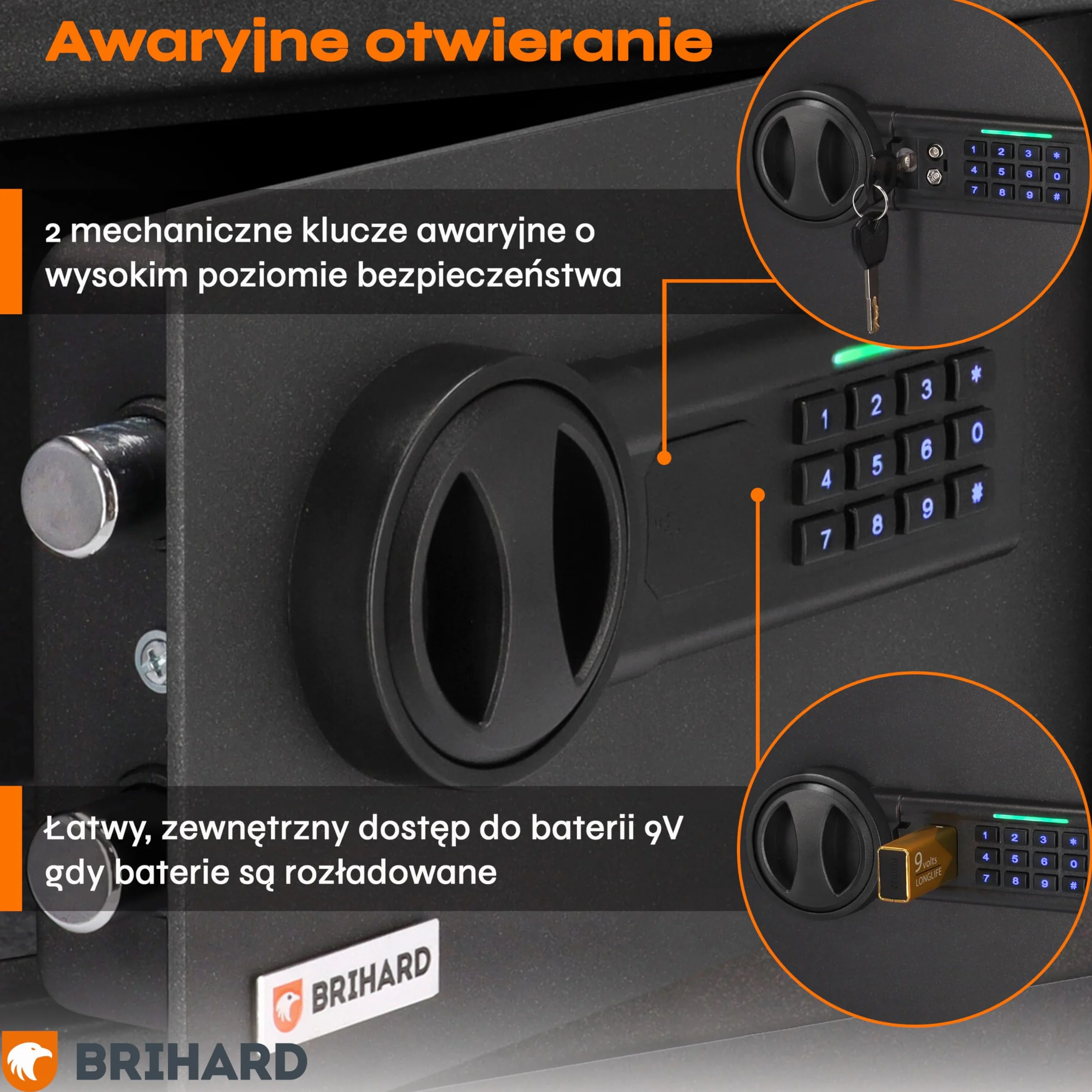 Business Sejf Elektroniczny 40x36x36cm z Ognioodporną Saszetką na Pieniądze, Duży Sejf 48L z Wyjmowaną Półką, Sejf Biurowy na Dokumenty A4, Pieniądze