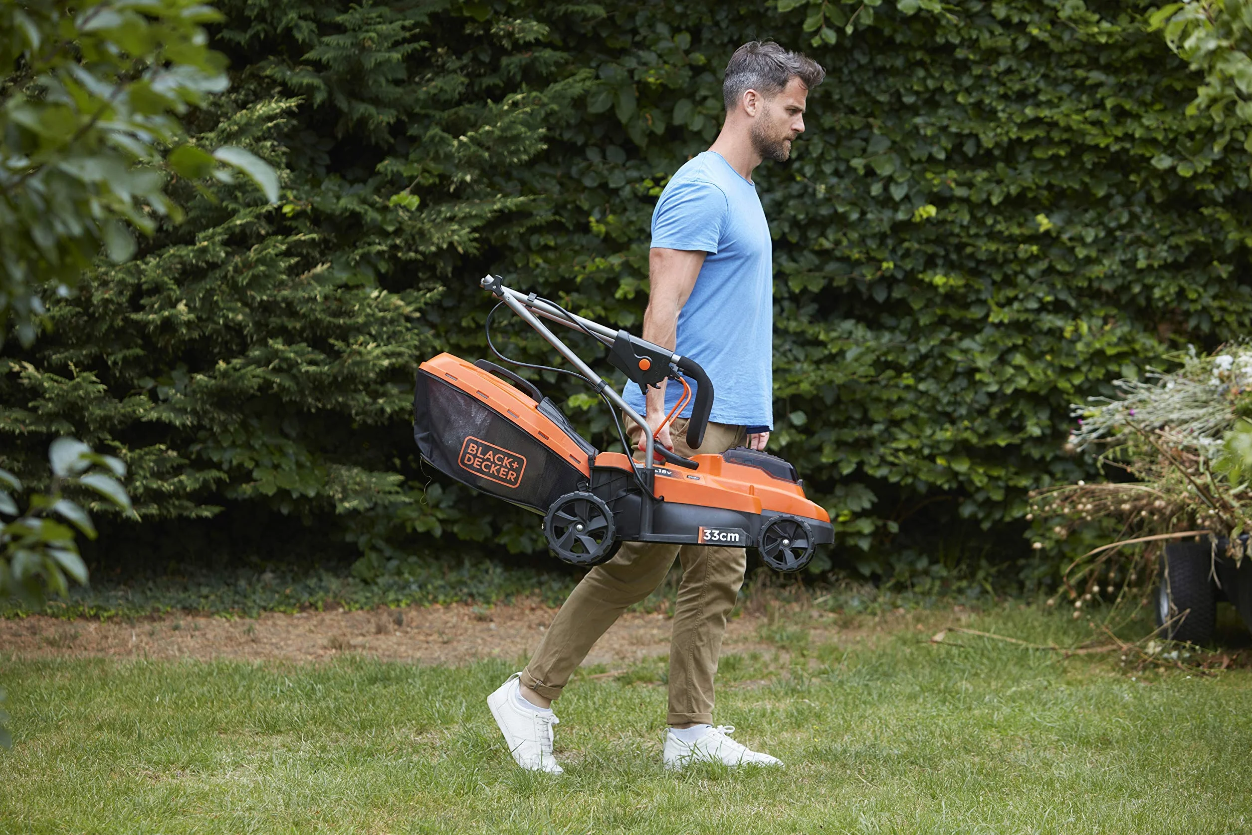 BLACK+DECKER Kosiarka akumulatorowa 18 V BCMW3318N-XJ pomarańczowy czarny