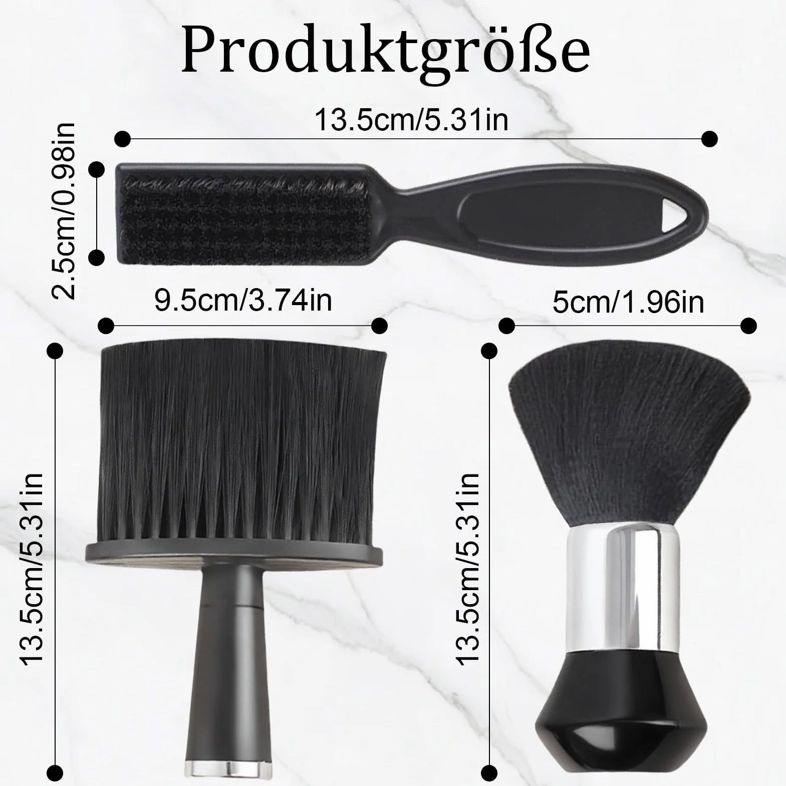3 sztuki szczotek fryzjerskich, zestaw fryzjerski, zestaw pędzli do karku, szczotka fryzjerska, pędzel do włosów fryzjerski, profesjonalne akcesoria fryzjerskie do salonu fryzjerskiego, czyszczenie