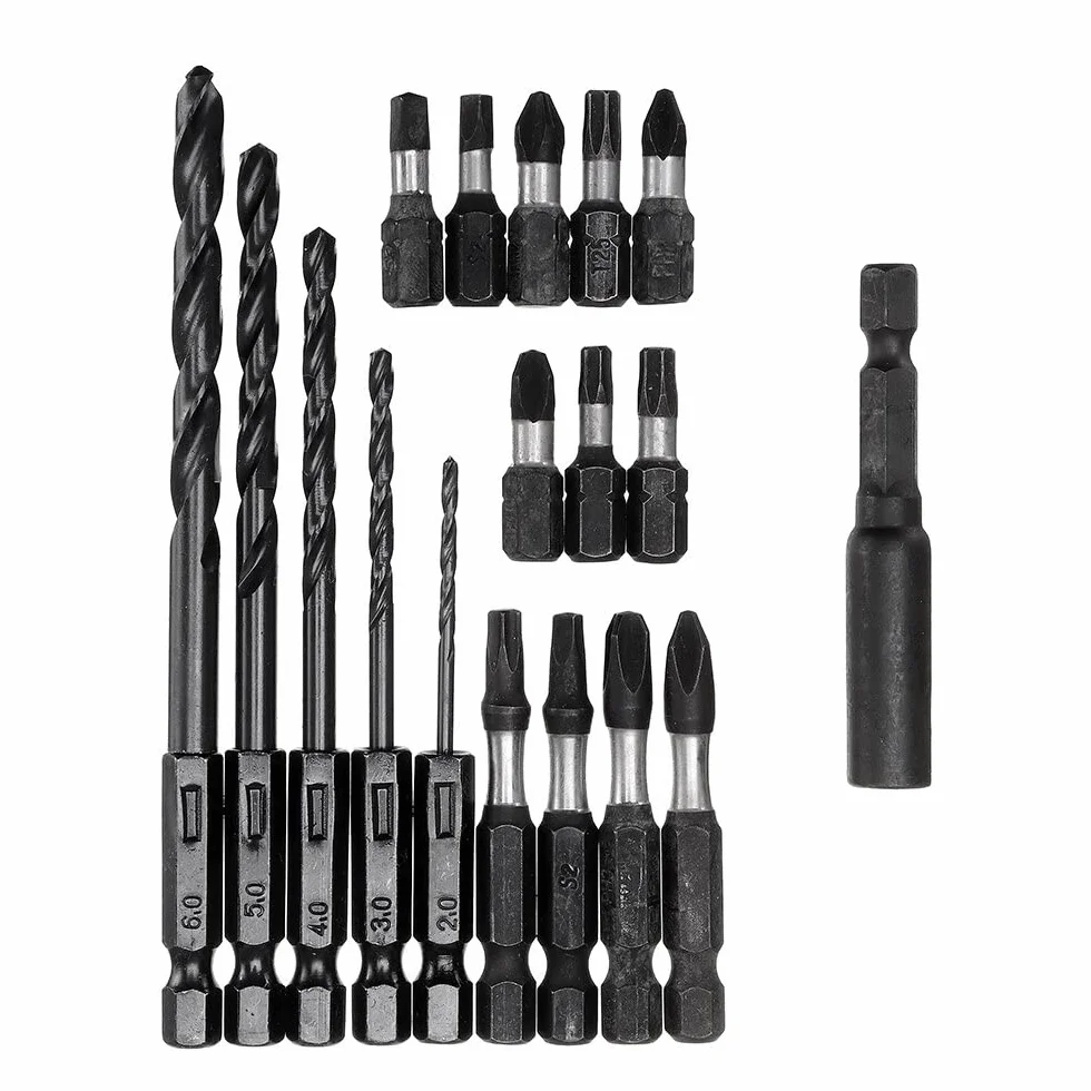 Adapter nasadowy 1/4 cala 18/42 szt. zestaw bitów śrubokrętów S2 stal Impart wkrętarka wiertła do elektronarzędzi-42 szt