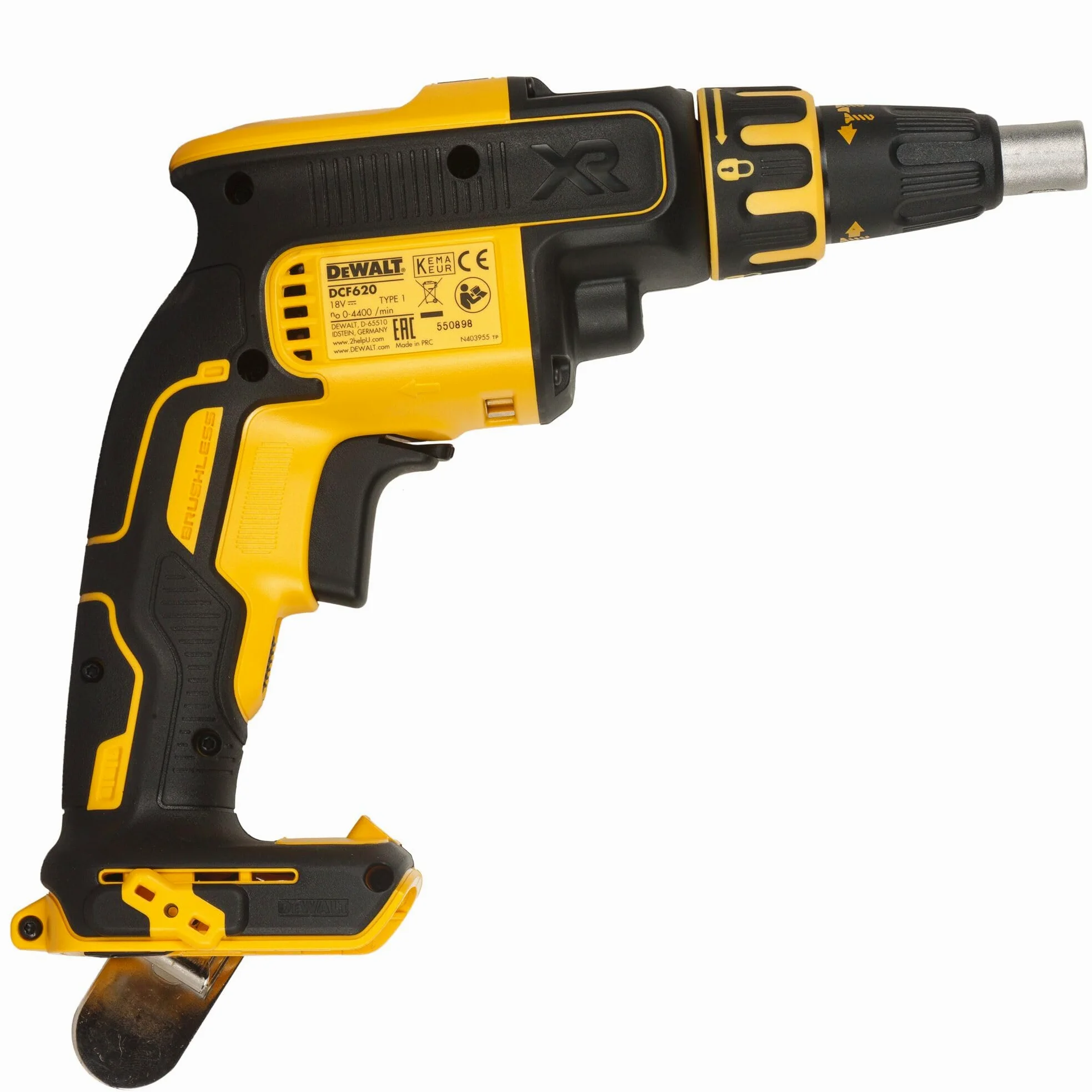 Dewalt DCF620NT-XJ Wkrętarka Do Regipsów, 18 V, Czarny/Żółty, ‎44 x 33 x 16 cm; 1.5 kg